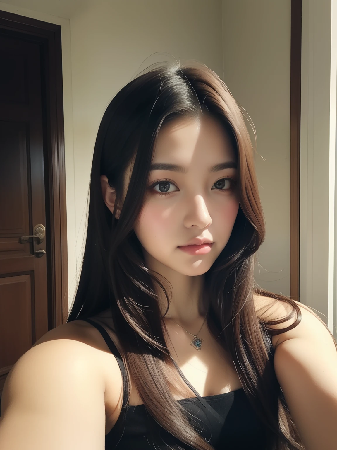 Beautiful girl, aesthetic girl face, aesthetic Selfie