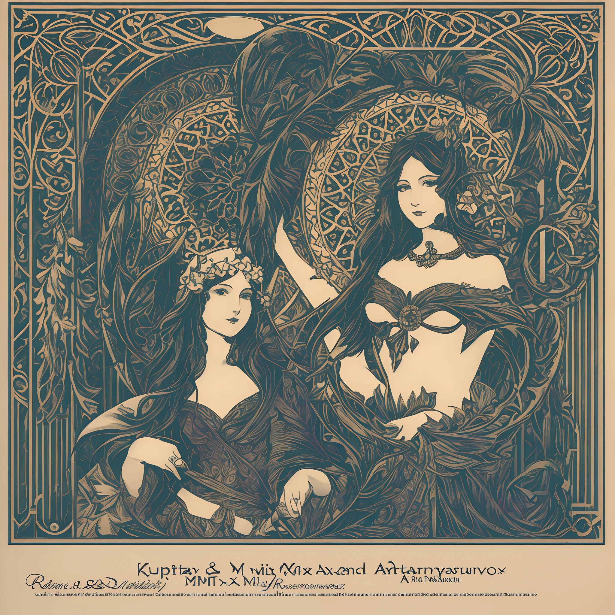 Kupta and Delaunay mixt with art nouveau