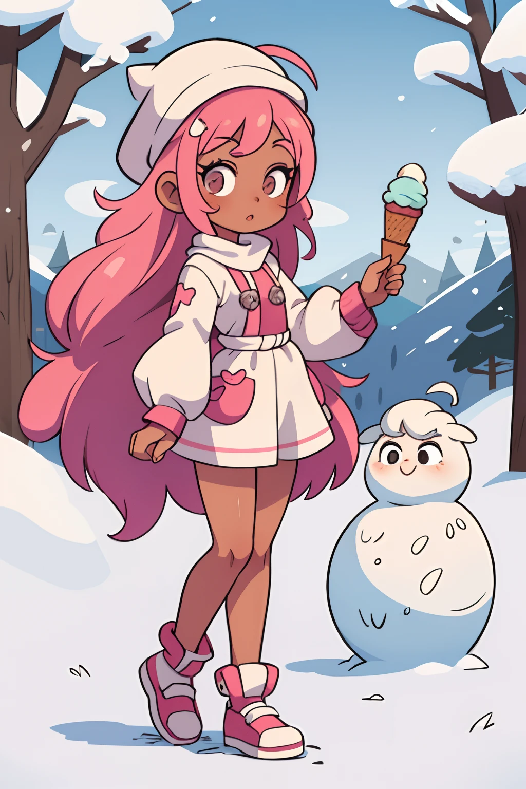 Ice Cream Girl, Big Hair, Oboe Clothing, is located in the kingdom of Luda and Snow.