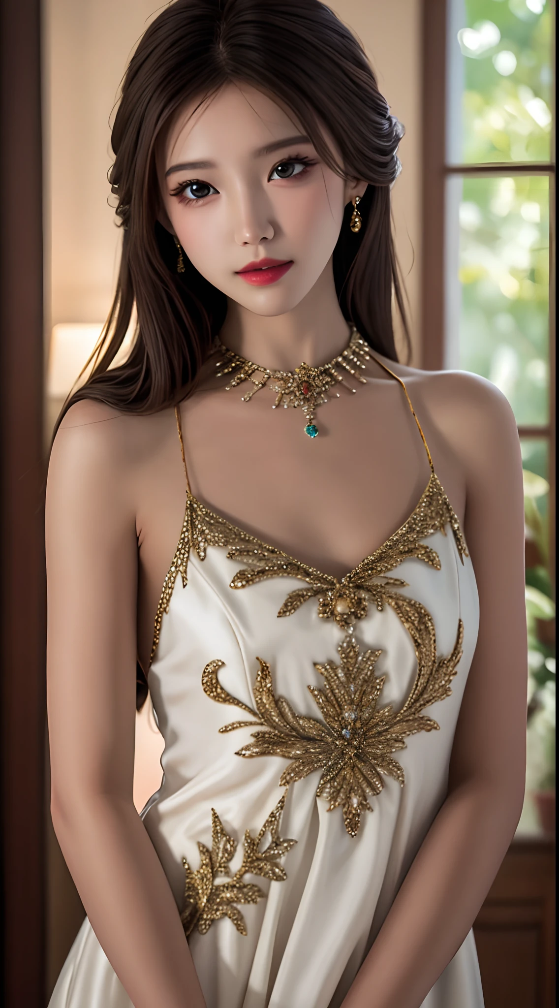 best quality, masterpiece, highres, 1girl,china dress,hair ornament,necklace, jewelry,Beautiful face,upon_body, tyndall effect,photorealistic, dark studio, rim lighting, two tone lighting,(high detailed skin:1.2), 8k uhd, dslr, soft lighting, high quality, volumetric lighting, candid, Photograph, high resolution, 4k, 8k, Bokeh