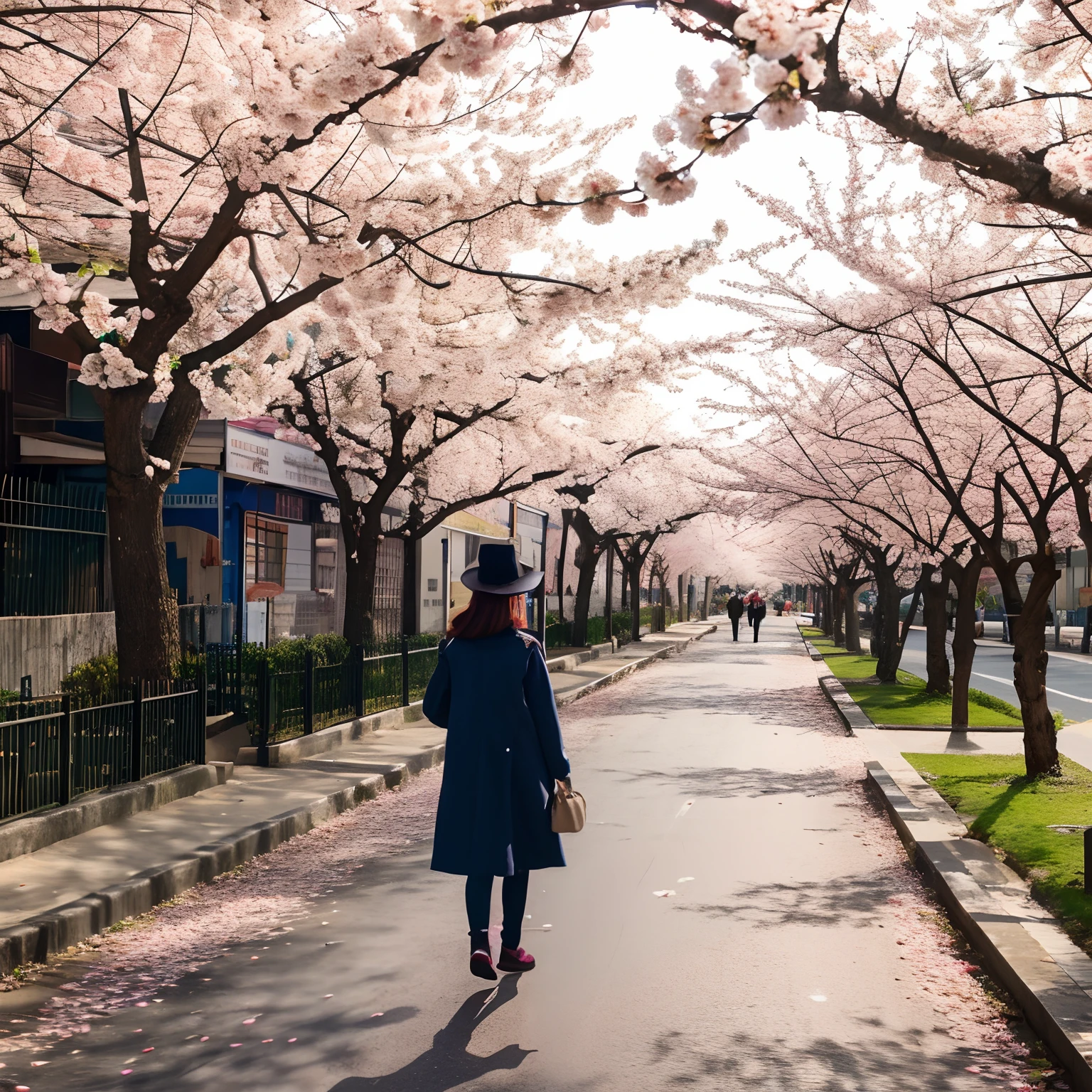 Cherry blossom And Street