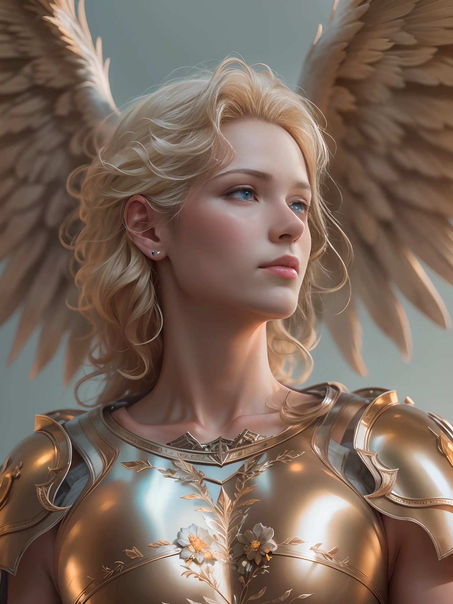 Archangel Michael、The Four Archangelasutepiece,Best Quality,Ultra-detail,hight resolution,hight resolution,4K,Portrait in 4K,8k,8k Portrait,Unity 8k Wallpaper,extremely details CG,Realistic,Raw photo,real person,a portrait photo of,Photorealistic,Shiny skin,Detailed skin,