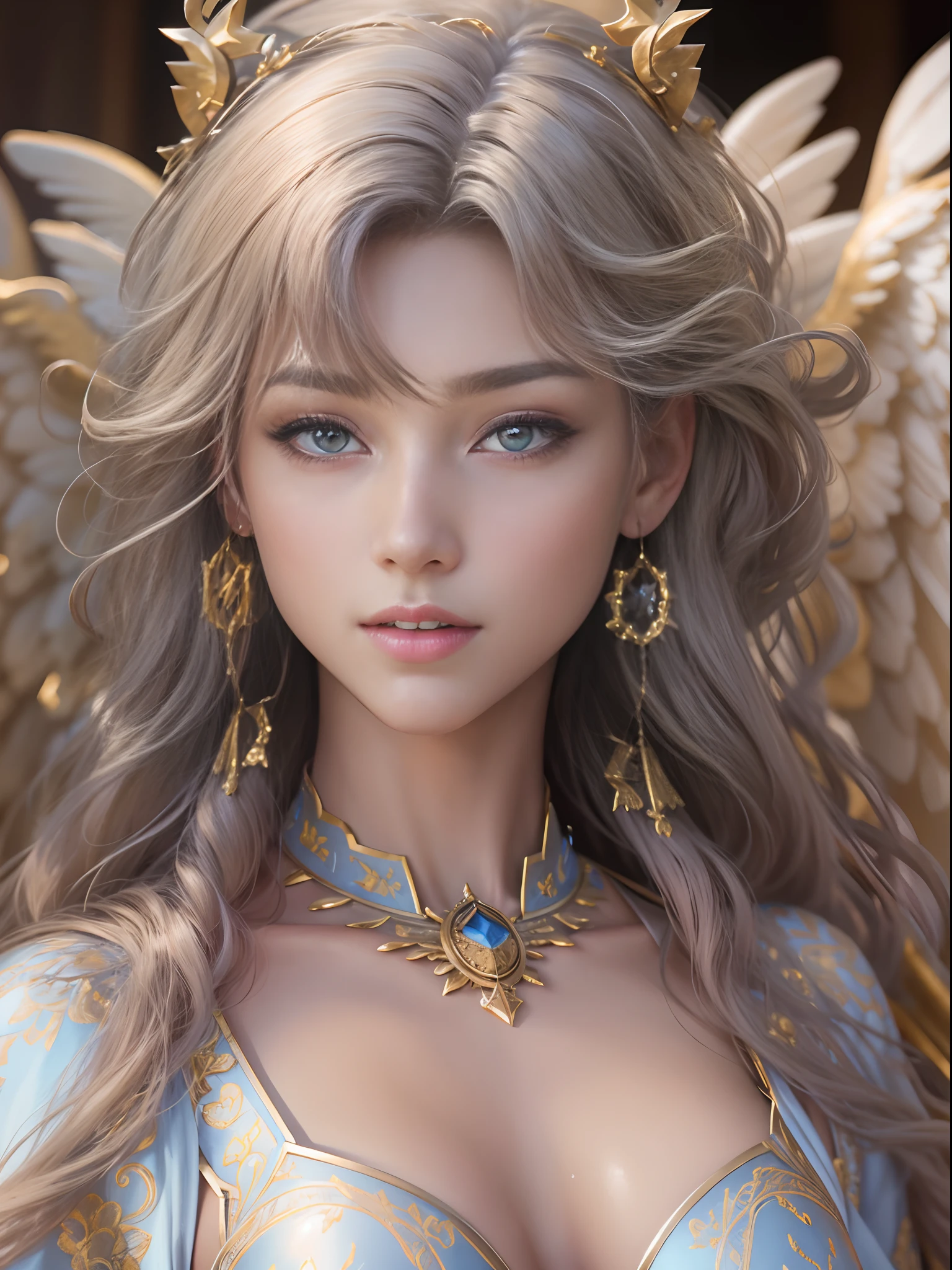 Archangel Michael、The Four Archangels、masutepiece,Best Quality,ultra-detailliert,hight resolution,hight resolution,4K,Portrait in 4K,8K,8K Portrait,Unity 8k壁纸,extremely details CG,Realistic,Raw photo,Real person,a portrait photo of,Photorealistic,Shiny skin,Detailed skin,