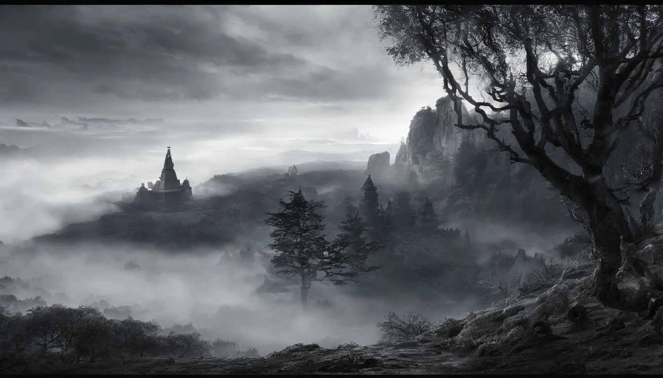 vue magnifique，Photographie de paysage dans la forêt Photographie numérique professionnelle de haute qualité de la nature，Soirée pluvieuse，Buisson de fleurs printanières au clair de lune，Précipice，Eau，Groupes mégalithiques de différentes formes，Ciel brumeux，Traces de pluie，Vision cauchemardesque，L’intrigue de la dark fantasy，Composition parfaite et excellente，Résolution 8k，Détails，Prise de vue ultra grand-angle à longue distance，Simple et beau，Minimaliste，noir+Un blanc+cendre+tons bleus，Photographie d’art environnemental par Jack Guzmán，Réaliste，vivacité, Détailée, Ciel époustouflant,Des nuages multicolores flottent， Meilleure qualité, hiquality, Absurde，arrière-plan sans pilote，C’est très détaillé;、Ombres lumineuses détaillées，tendances sur ArtStation、Un complexe、Très détaillé、Dramatics、（éclairage volumineux：1.2）Tir HDR。（L’ultravision+Examen super approfondi+Objectif super-grand-angle：1.2）（Réaliste：1.4）tmasterpiece、hiquality、belle photo、Illumination globale
