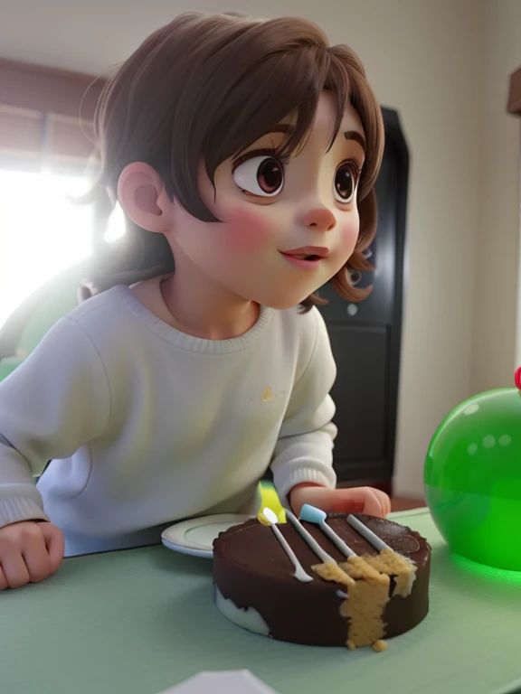 A Eating Cake