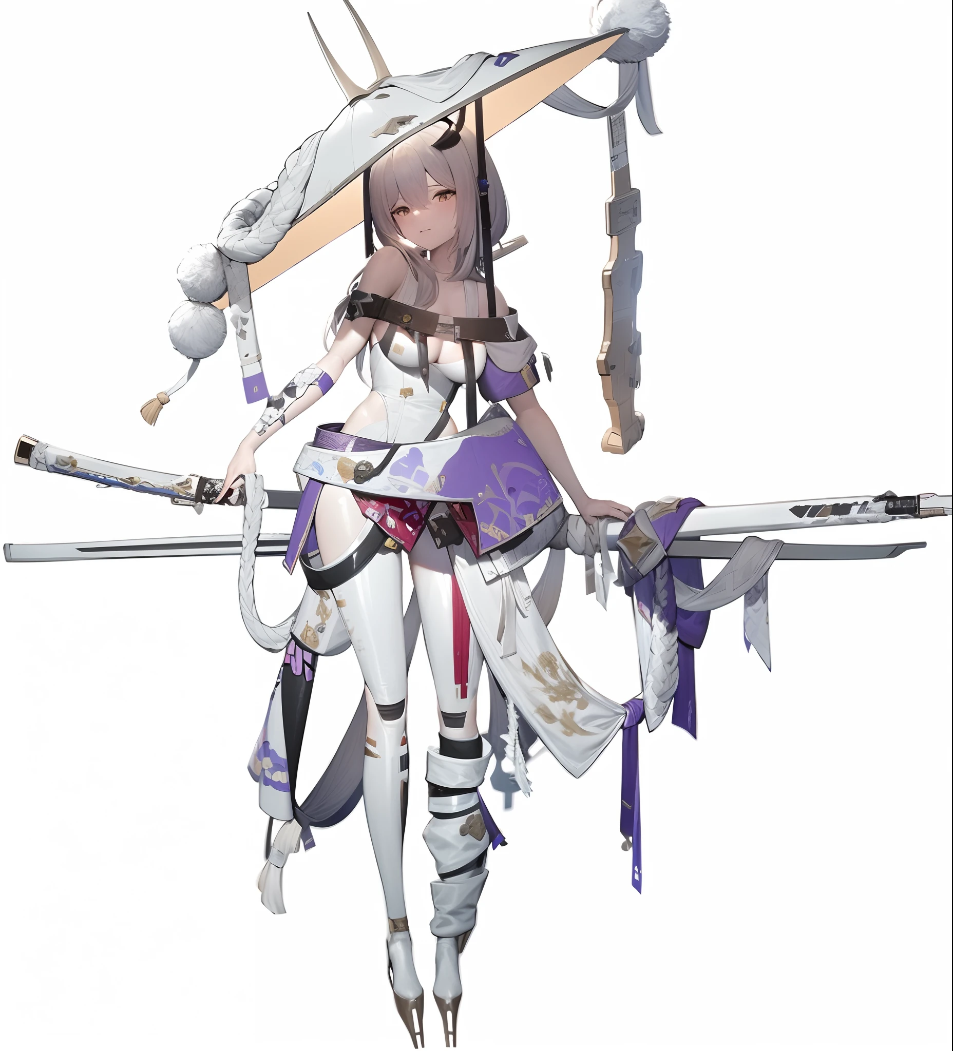 anime girl with sword and armor holding two swords, ayaka genshin impact, render of april, render of mirabel madrigal, katana zero video game character, ayaka game genshin impact, from the azur lane videogame, from arknights, kasumi arimura style 3/4, keqing from genshin impact