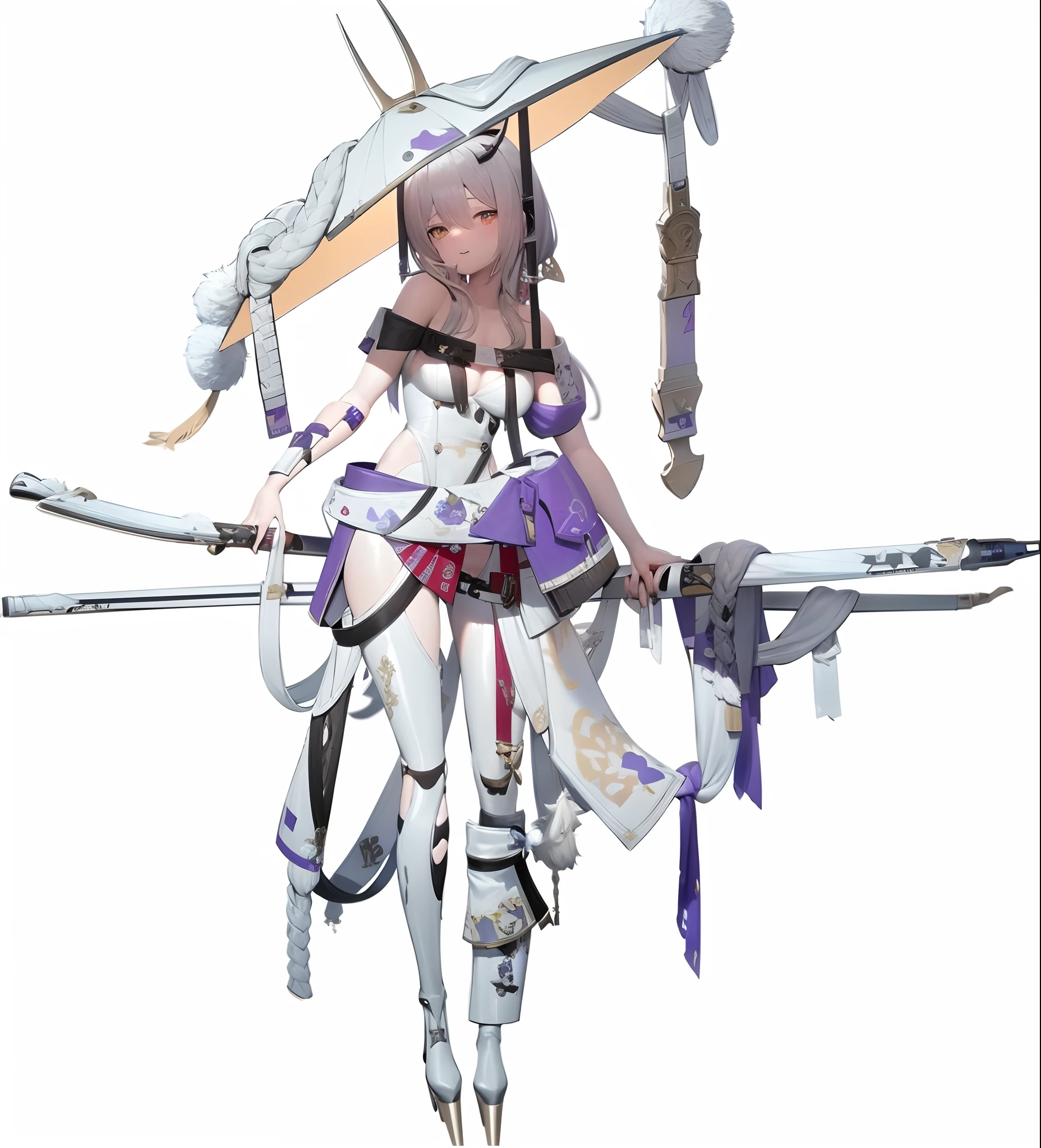 anime girl with sword and armor holding two swords, ayaka genshin impact, render of april, render of mirabel madrigal, katana zero video game character, ayaka game genshin impact, from the azur lane videogame, from arknights, kasumi arimura style 3/4, keqing from genshin impact