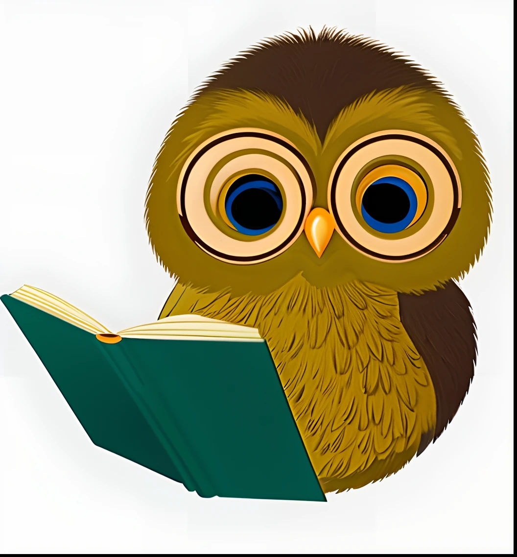 cartoon owl reading a book with glasses, cute owl, the wisest of all owls, reading new book, an owl, hd illustration, with a cute fluffy owl, clipart, glowing owl, colorful kids book illustration, faved watched read, owl wizard, kids book illustration, reading glasses, children\'s book drawing, nite - owl, owl studio