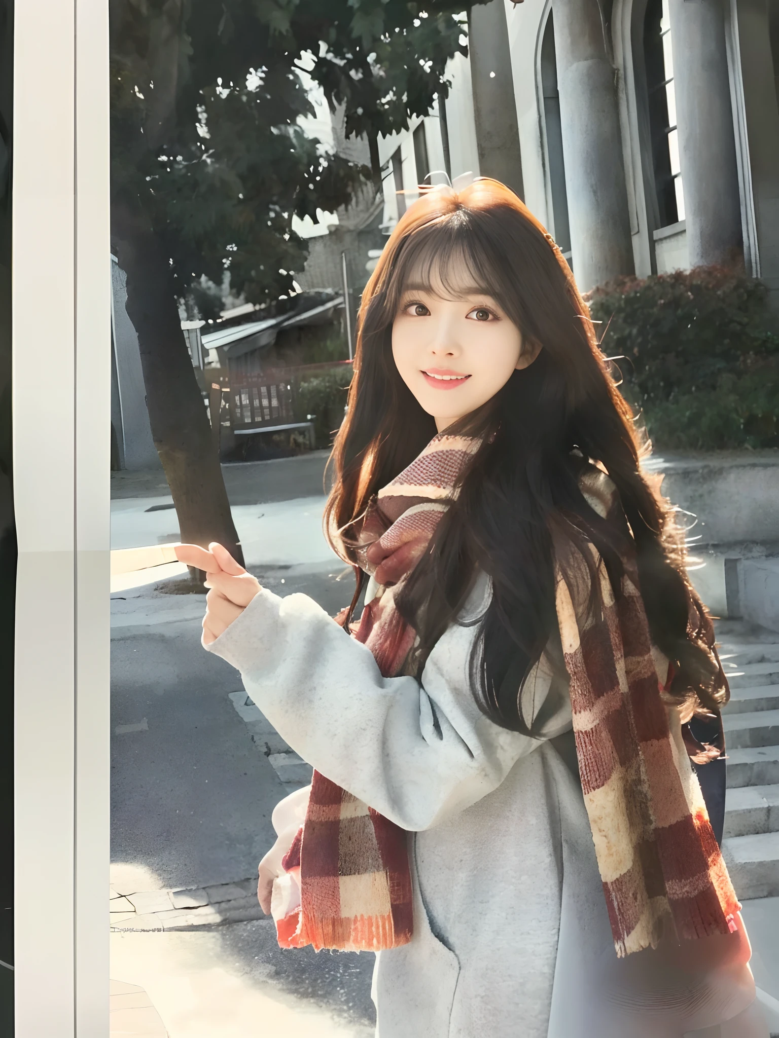 There was a woman with a knife and a loaf of bread, ulzzangs, bae suzy, sakimichan, magazine scan, Shin Jinying, magazine photograph, 🍁 Cute, Large scans, Kim Do-young, hi - res scan, High-resolution scanning, jaeyeon nam, korean women's fashion model, inspirado por Kim Jeong-hui