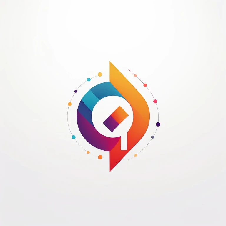 a close up of a colorful letter p logo with a circle, logo in abstract style, minimalist logo without text, logo for a social network, logo concept design, abstract logo, on simple background, minimalist logo vector art, 2d solid shape logo, logo without text, logo vector art, vectorized logo style, clean logo design, by Jakob Gauermann