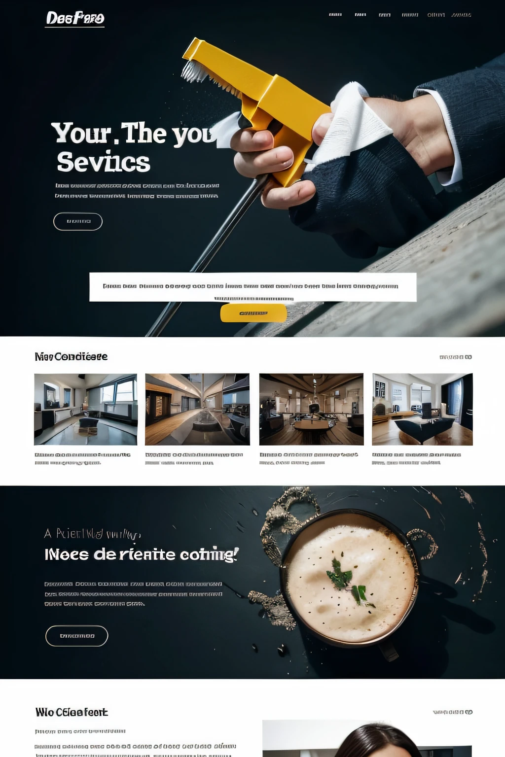 landing page, Deep Cleaning Services, Imagem de alta qualidade, manchete, a subtitle, arqUIvo de e-mail, Call to Action Button. com uma mistura de fontes serif e sans-serif. elemento interativo, responsive, mobail seu desktop. UX, UI, atordoante. cores 60% #ffffff, 15% #DEEFE7, 10% #B4BEC9, 10% #002333 and 5% #159A9C.