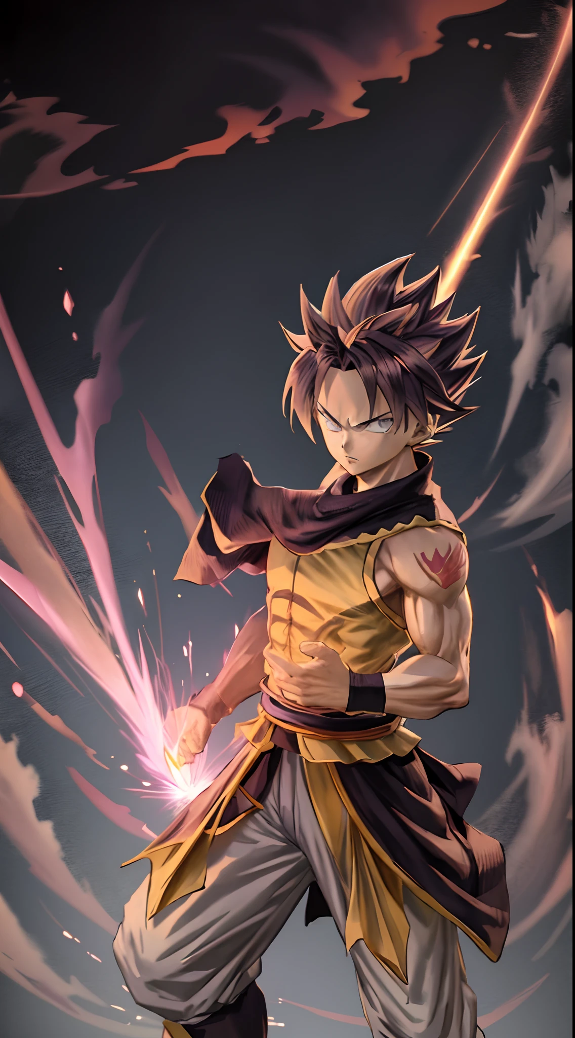 a drawing of a young gohan with a sword in his hand, striking manga artstyle, super saiyan, black and white manga panel, going super saiyan, dragon ball concept art, hyper detailed manga drawing, super saiyan 3, black and white manga style, kentaro miura manga art style, manga scans, ink manga drawing, black and white manga page