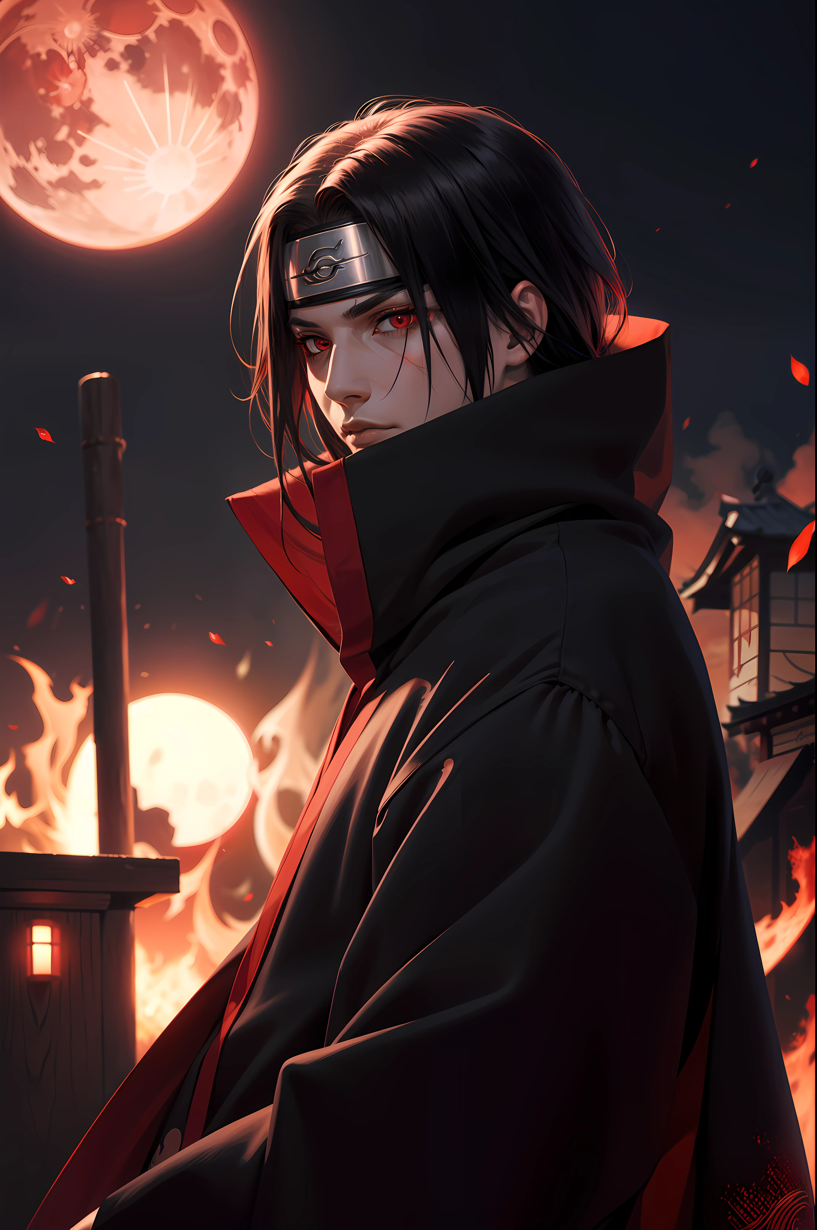 Itachi Uchiha, a picture of a man with a black hair and a black jacket, itachi uchiha, itatchi uchiha, itachi, akatsuki akira, sasuke uchiha, ryuu, trending anime art, from naruto, trending anime artwork, badass anime 8 k, by Yang J, anime style artwork, madara uchiha, official artbook