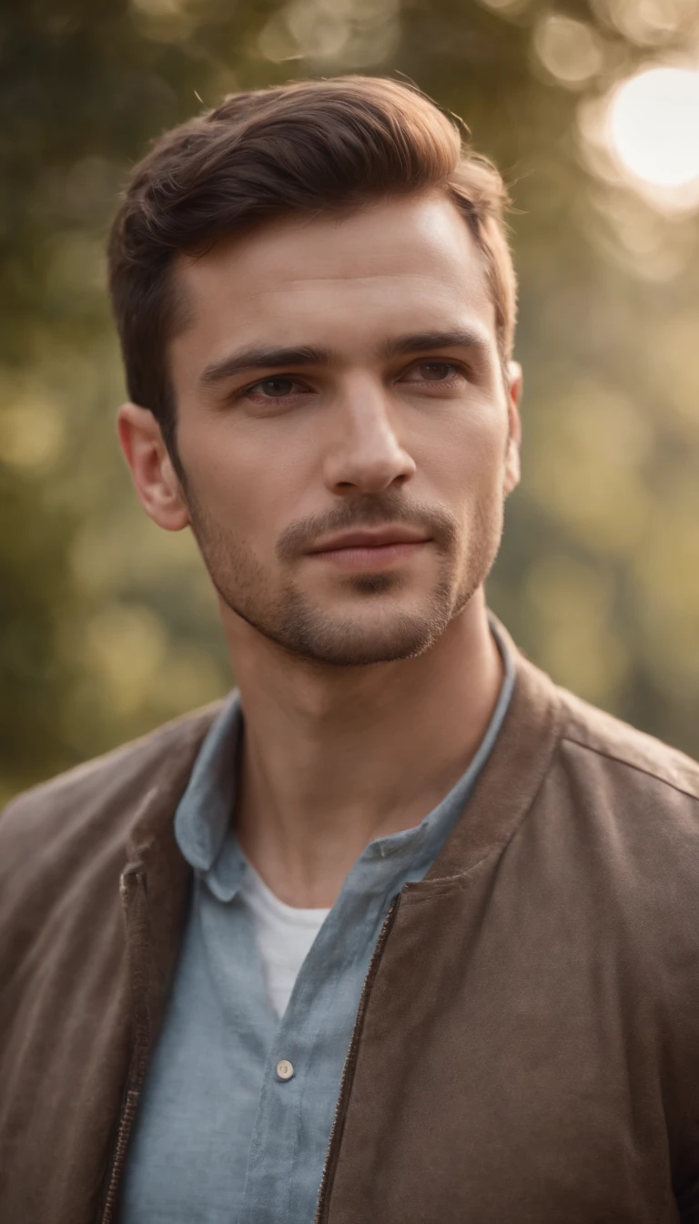 Homem em roupas casuais,retrato