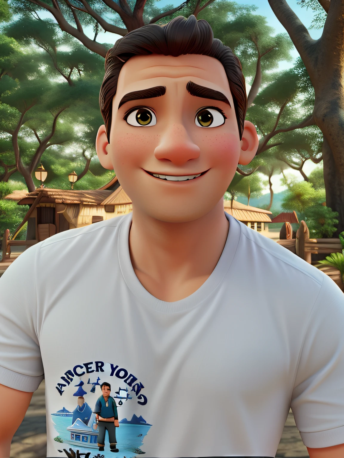 Uma capa de filme ao estilo Disney,