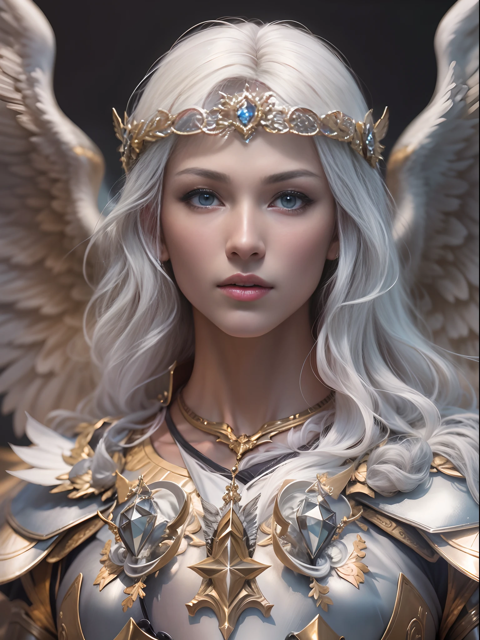 Archangel Michael、The Four Archangels、masutepiece,Best Quality,ultra-detailliert,hight resolution,hight resolution,4K,Portrait in 4K,8K,8K Portrait,Unity 8k壁纸,extremely details CG,Realistic,Raw photo,Real person,a portrait photo of,Photorealistic,Shiny skin,Detailed skin,