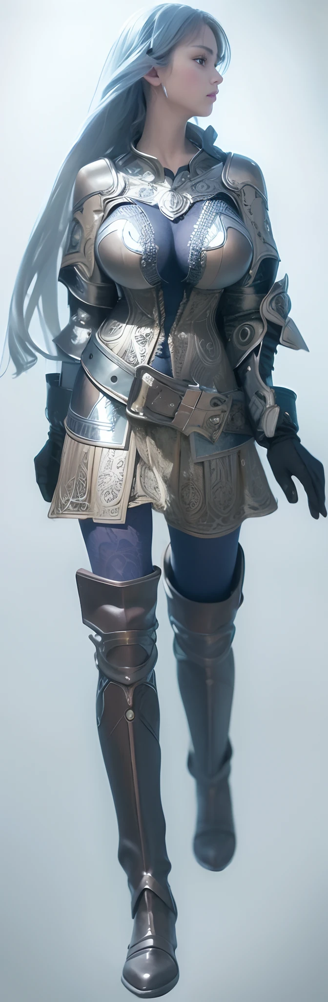 ((Masterpiece, Highest quality)), Detailed face, CharacterDesignSheet， full bodyesbian, Full of details, Multiple poses and expressions, Highly detailed, Depth, Many parts，Beautiful paladin girl，Holding a shield，Extremely beautiful，High Balance, Natural light, Lace，lacepantyhose，starrysky，blue  hair,hentail realism, shadowing,character sheets, reference sheet, Standing painting, 8K, Super detail, 1080p, Women's HD，Slim，femele, 16k, A high resolution, Best quality, High quality, Anatomically correct, Masterpiece, ccurate, hyper HD，As graceful as a swan，unreal-engine， Ghibli-like colors,   anime big breast,  Standing painting, angle of view,Yarn skirt，ssee-through