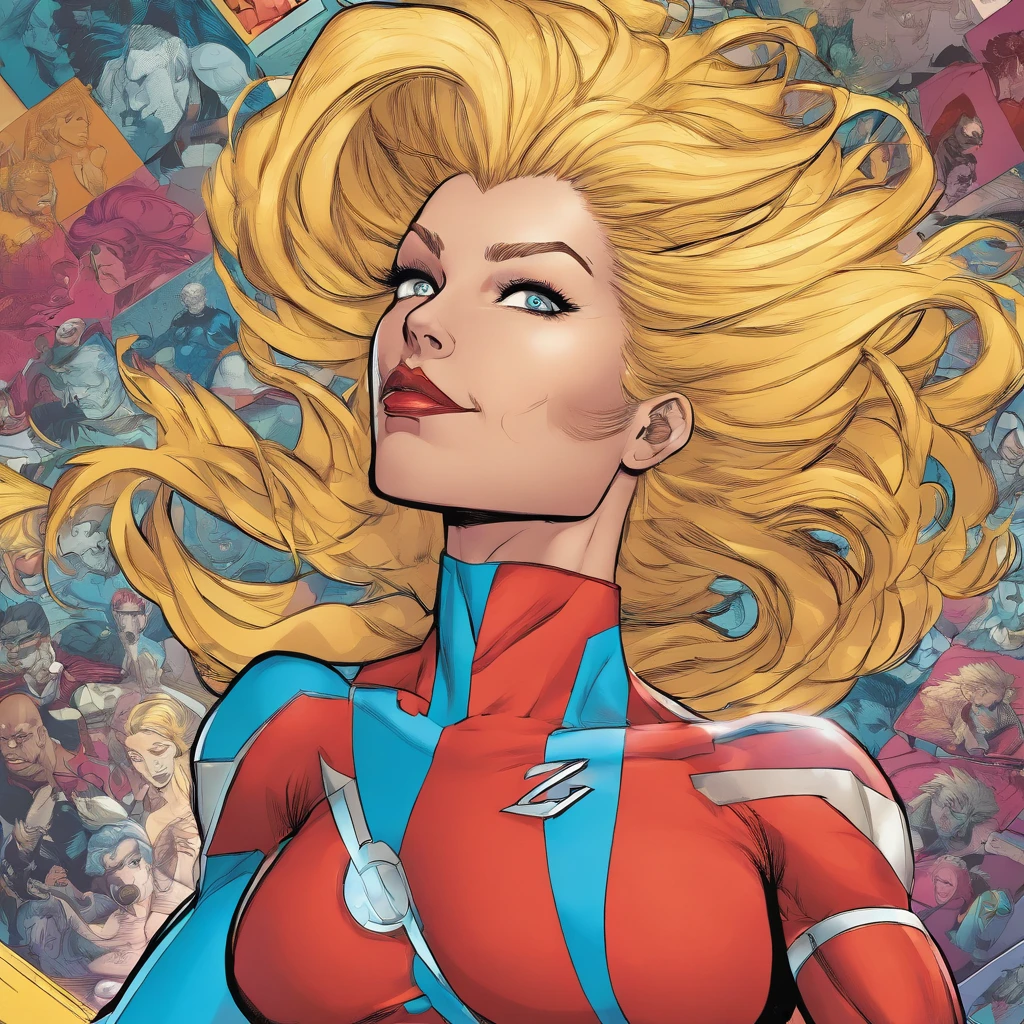 Melhor qualidade, mulher,american comic style,ark amber and blue,colorful tights clothes