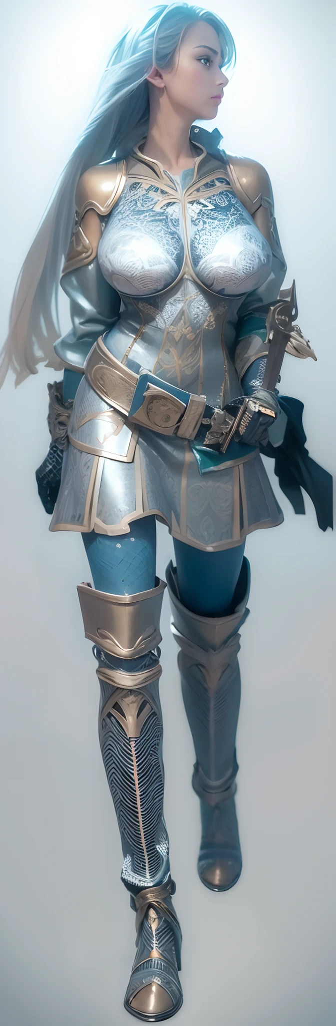((Masterpiece, Highest quality)), Detailed face, CharacterDesignSheet, full bodyesbian, Full of details, Multiple poses and expressions, Highly detailed, Depth, Many parts,Beautiful paladin girl,Holding a shield,Extremely beautiful,High Balance, Natural light, Lace,lacepantyhose,starrysky,blue hair,hentail realism, shadowing,character sheets, reference sheet, Standing painting, 8K, Super detail, 1080p, Women's HD,Slim,femele, 16k, A high resolution, Best quality, High quality, Anatomically correct, Masterpiece, ccurate, hyper HD,As graceful as a swan,unreal-engine, Ghibli-like colors, anime big breast, Standing painting, angle of view,Yarn skirt,ssee-through