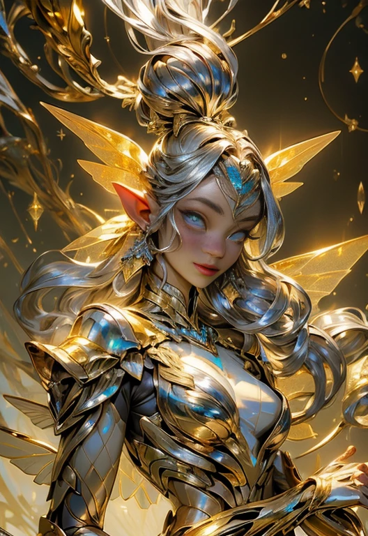 (best quality,4k,8k,highres,masterpiece:1.2),ultra-detailed,(realistic,photorealistic,photo-realistic:1.37), HDR,UHD,studio lighting,ultra-fine painting,sharp focus,physically-based rendering,extreme detail,art nouveau,tarot card style, cyborg,wide angle, Dynamic angle and composition,(action shot:1.5),dynamic pose, (raging facial expression),futuristic alien, ((A humanoid female alien is using a long sword to cut a shadow beast in half:1.5)), (futuristic alien),(wearing a intricate biological exoskeleton:1.5), platinum hair, (fractal designs), (wearing a fish-shaped glass helmet:1.37), (organic details adorned with beautiful gems:1.37), futuristic alien,(wearing a translucent cloth cape in the shape of a leaf:1.4), Translucent petal-like cloth hangs from her waist, fantasy art, (sci-fi), concept art inspired by moebius, alien flora,(exotic alien flora background with bioluminescent fungi:1.6), dreamy lighting, vibrant colors,earthen and olive hues,Yoshitaka Amano style, intricate details, landscape, otherworldly creatures, mesmerizing pattern, intricate helmet design, dreamlike atmosphere, (mythical creatures), (surrealistic composition), trending on cgsociety