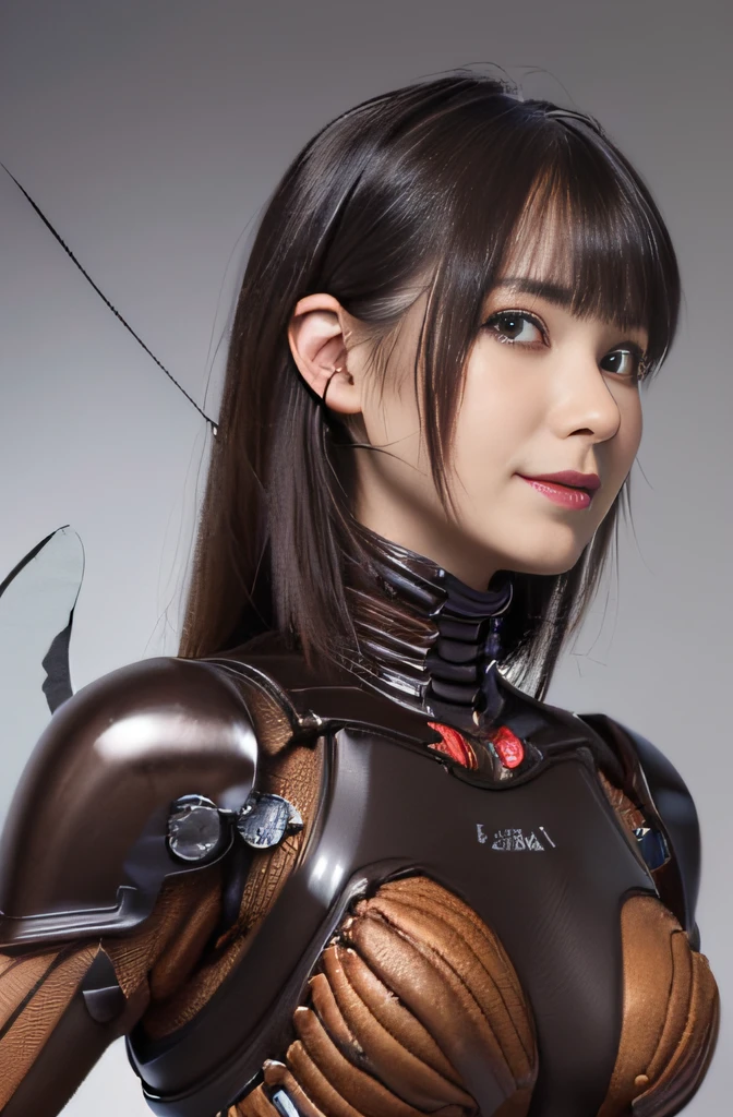 (high resolution,masterpiece,best quality,extremely detailed CG, anime, official art:1.4), realistic, photo, amazing fine details, all intricate, gloss and shiny,awesome many layers, 8k wall paper, 3d, sketch, kawaii, illustration,( solo:1.4), perfect female proportion,villainess, (fusion of dark brown cockroach and lady:1.4), (brown cockroach form lady:1.2), (brown cockroach lady:1.2), (fusion:1.2), (solo:1.4), (evil smile:1.2), muscular, abs, (cockroach brown exoskeleton bio insect suit:1.4), (cockroach brown exoskeleton bio insect armor:1.2), (brown transparency cockroach wing:1.4), (brown cockroach antennae:1.3),