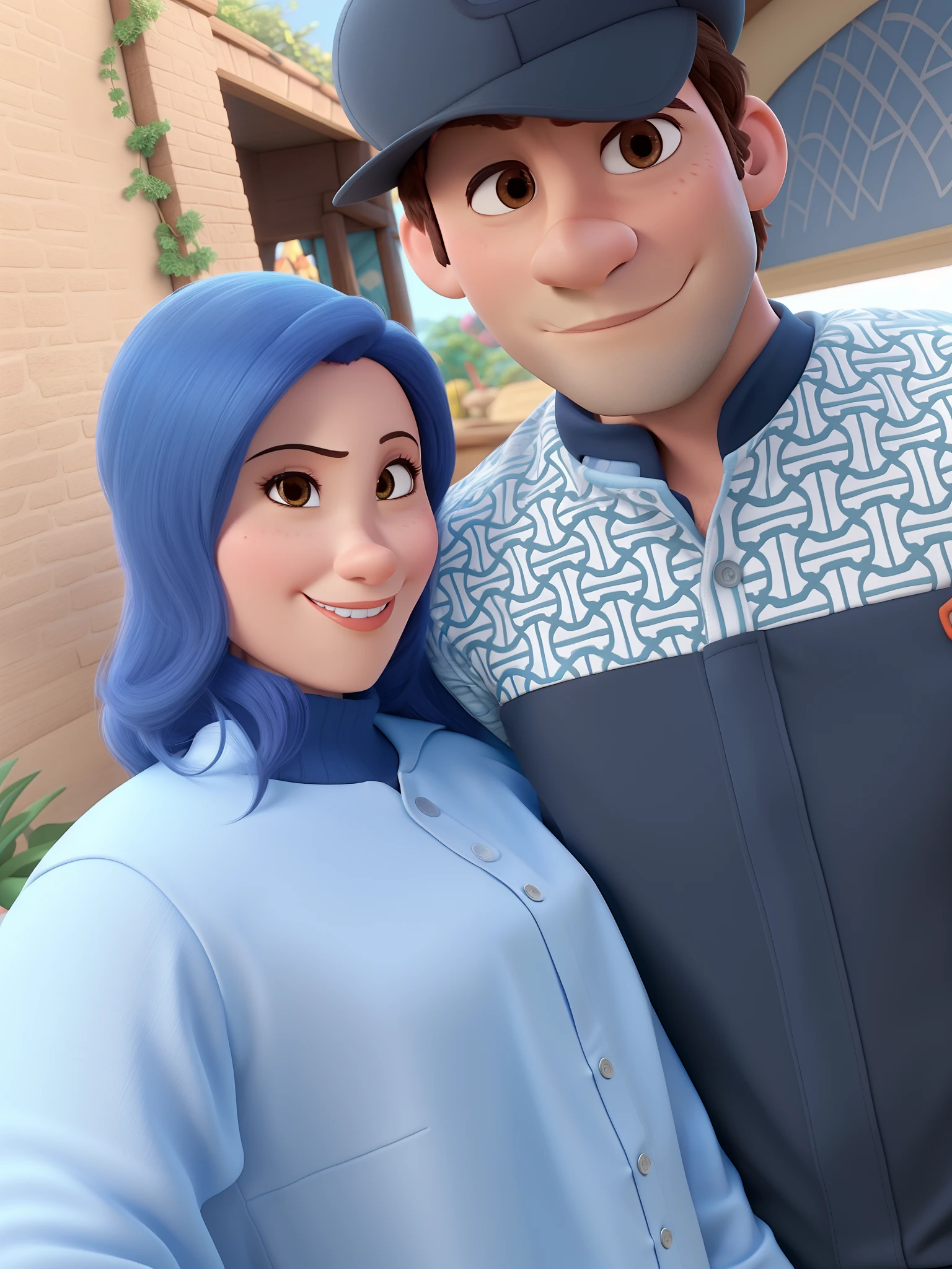 casal homem e mulher no estilo Disney Pixar, alta qualidade, melhor qualidade