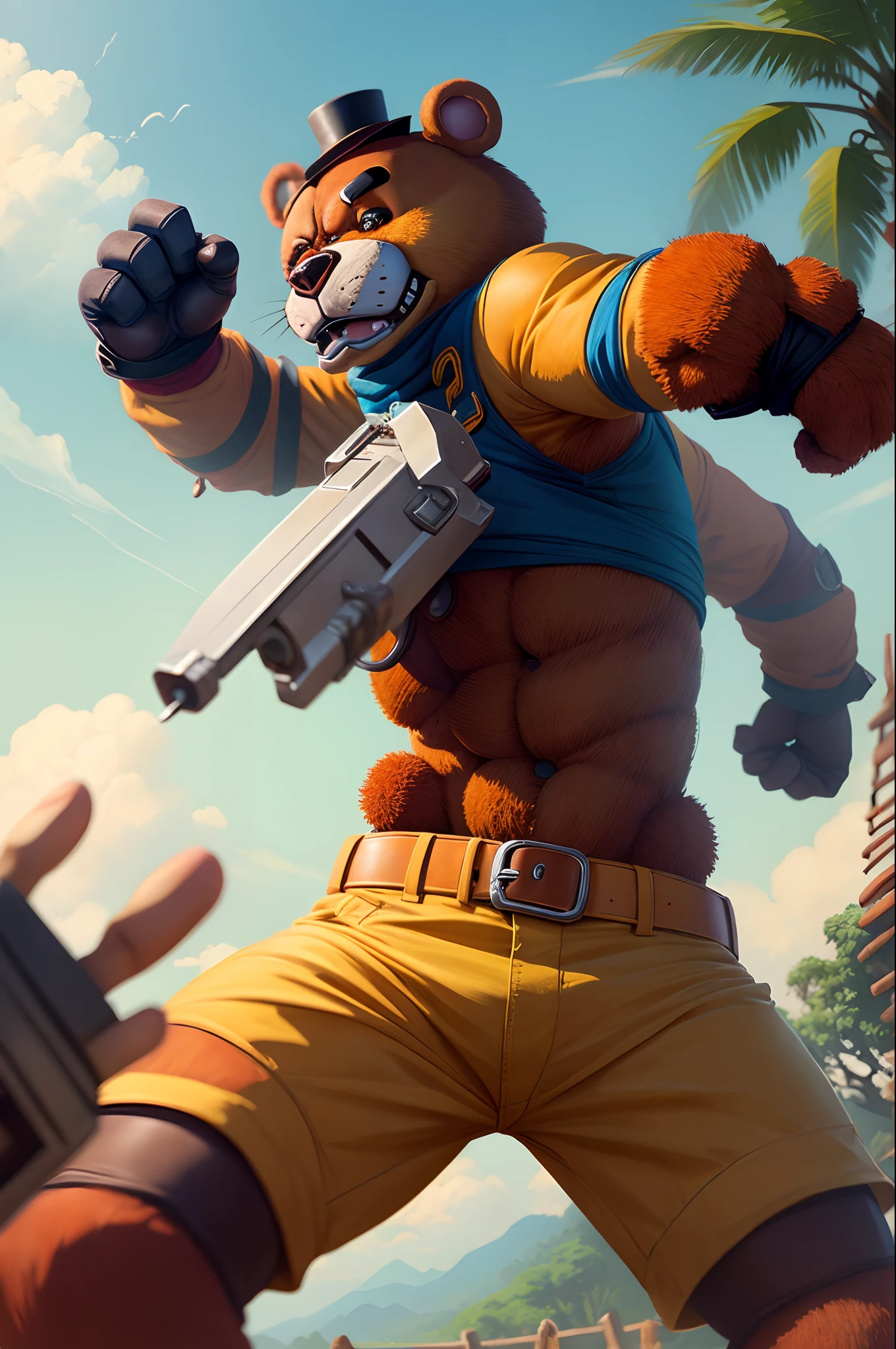 Freddy fazbear fighting in Vietnam