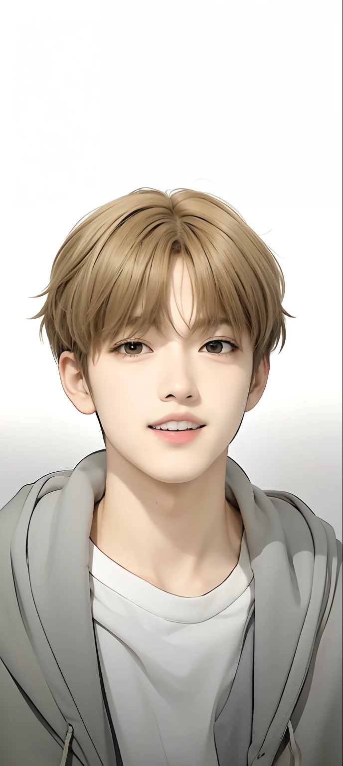 a cartoon boy with a hoodie and a white shirt, inspired by Bian Shoumin, kentaro miura manga art style, manhwa, webtoon, seinen manga portrait, nft portrait, sakimichan, anime handsome man, kawaii realistic portrait, male anime character, kentaro miura manga style, roguish smirk, high quality portrait. Ultra high resolution, photorealistic:1.4, Ultra high detail.