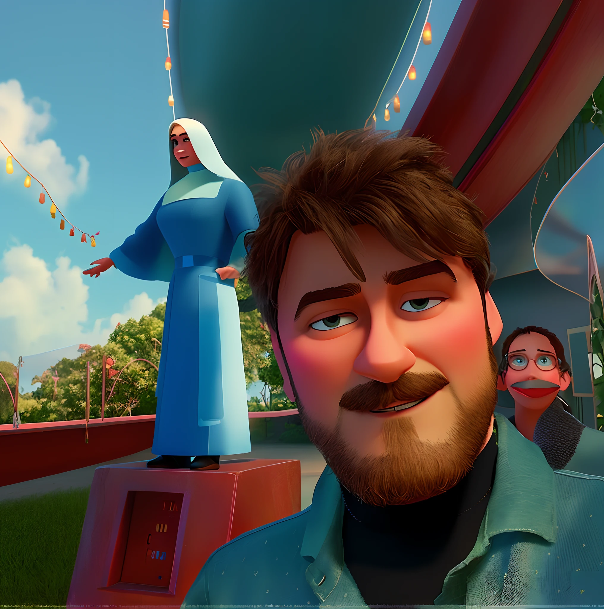 Transform this Disney pixar-style image so you can use it as a logo