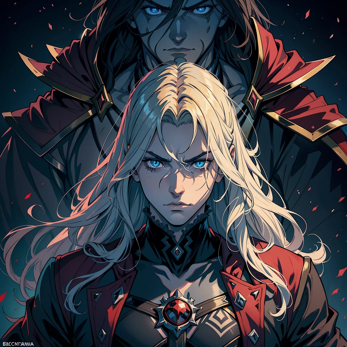 Castlevania Shadow Lord hyper realistic super detailed portrait face of handsome muscular Lord Dracula cry sadness expression portrait portrait sexy sexy sexy eyes eyes mouth red crystal eyes hyper realistic eyes super detailed dynamic shot centerpiece cinematic scene scenes movie Epic legendary body correct Anatomy correct proportions face zoom