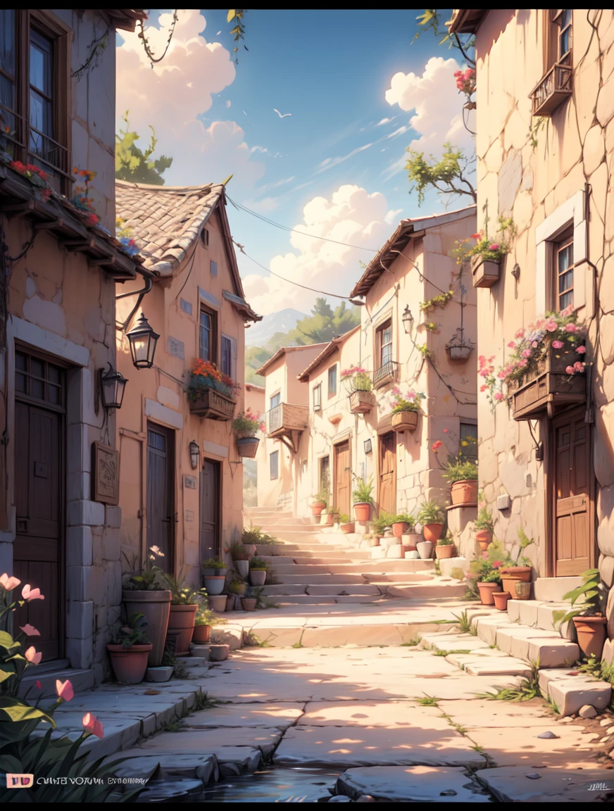 painting of a desert with a beautiful oasis, beduin camp,flowers, beautiful art uhd 4 k, a beautiful artwork illustration, beautiful digital painting, highly detailed digital painting, beautiful digital artwork, a bustling magical town, mediterranean fisher village, mediterranean city, detailed painting 4 k, ancient mediterranean village, very detailed digital painting, rich picturesque colors, gorgeous digital painting