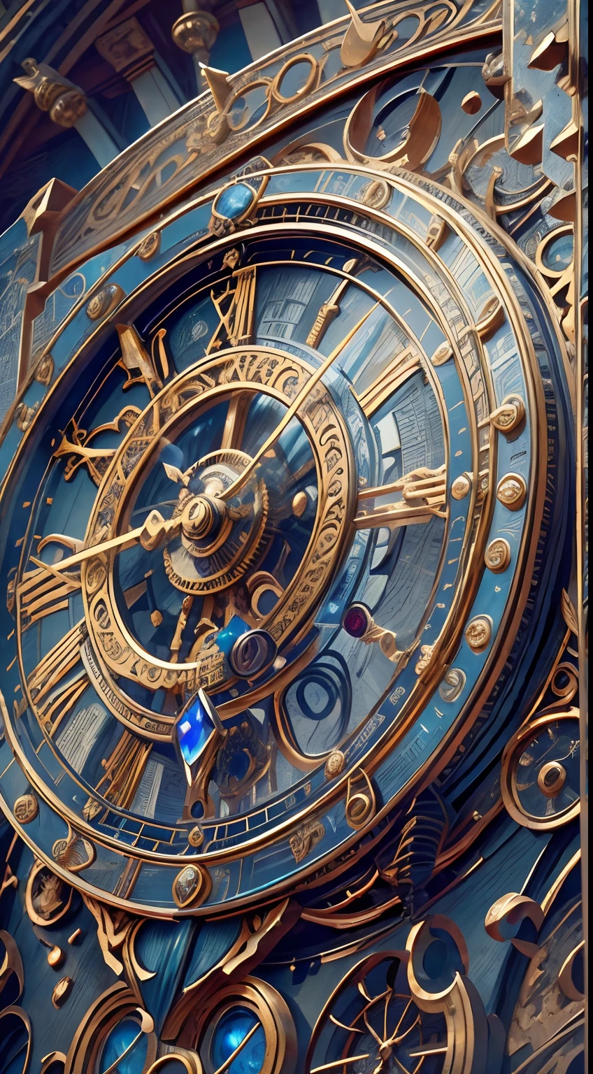 (8K, 16k, Award-winning, Highest quality, Highest resolution, Super detail, High detail, Anatomically correct, Masterpiece),UHR, Clock on the bell tower of the church,Ancient chronometric mechanism, delicate craftsmanship , A legendary mechanical clock, Rare and precious, Intricate details, Smart clocks are made of a metal called orichalcum, There are no gemstones, (The inside of the mechanical clock is engraved with ancient characters: 1.2), Impeccable, Platinum, White, Gold and silver, Church bell tower,cyber punk perssonage