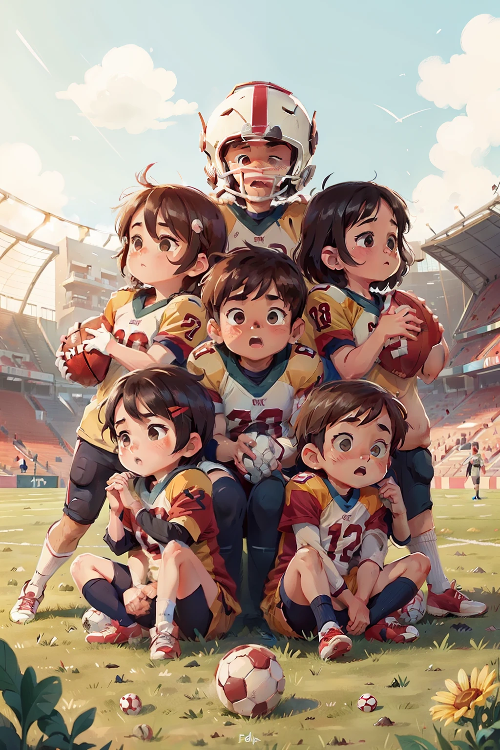 Initial formation of a football team
