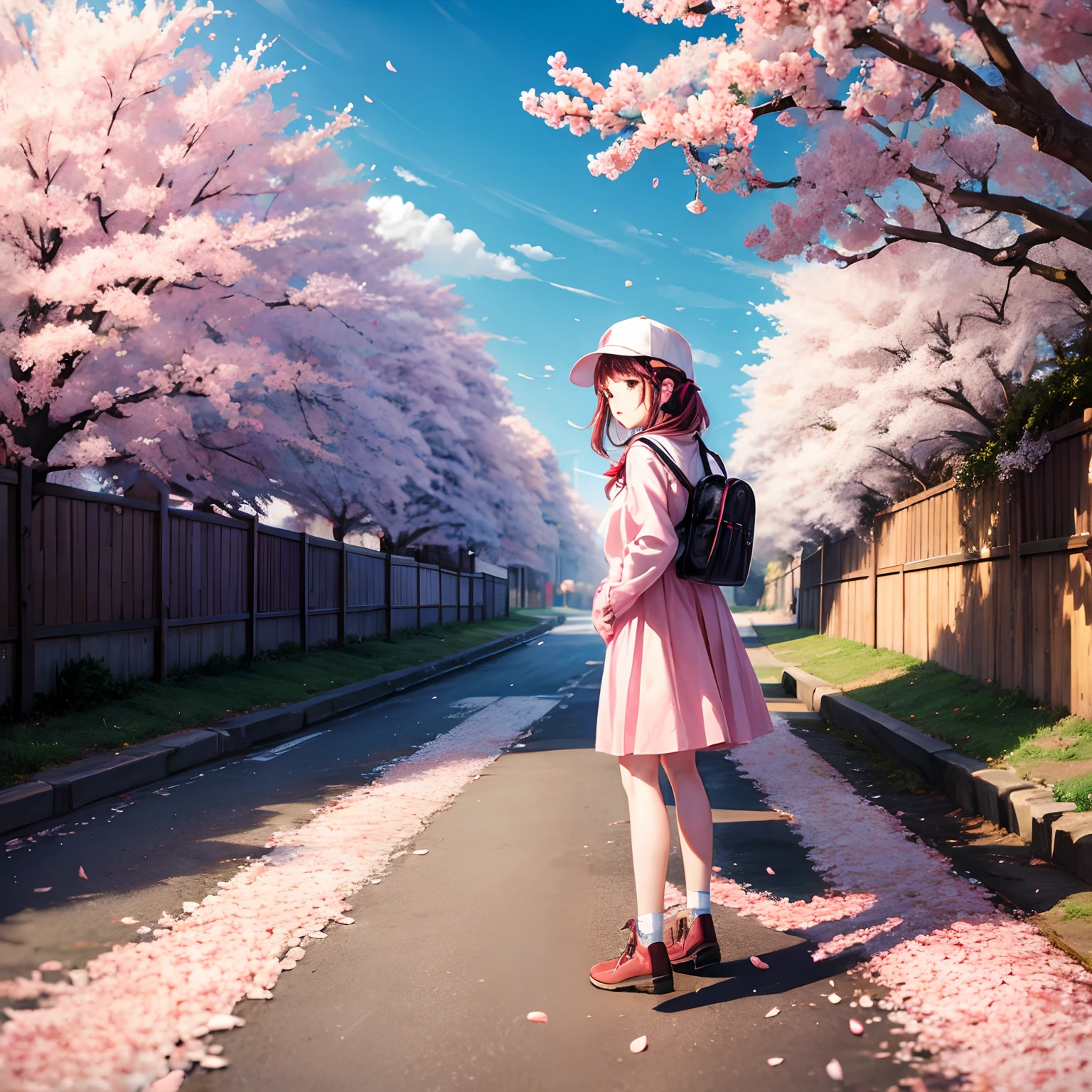 Cherry blossom And Street