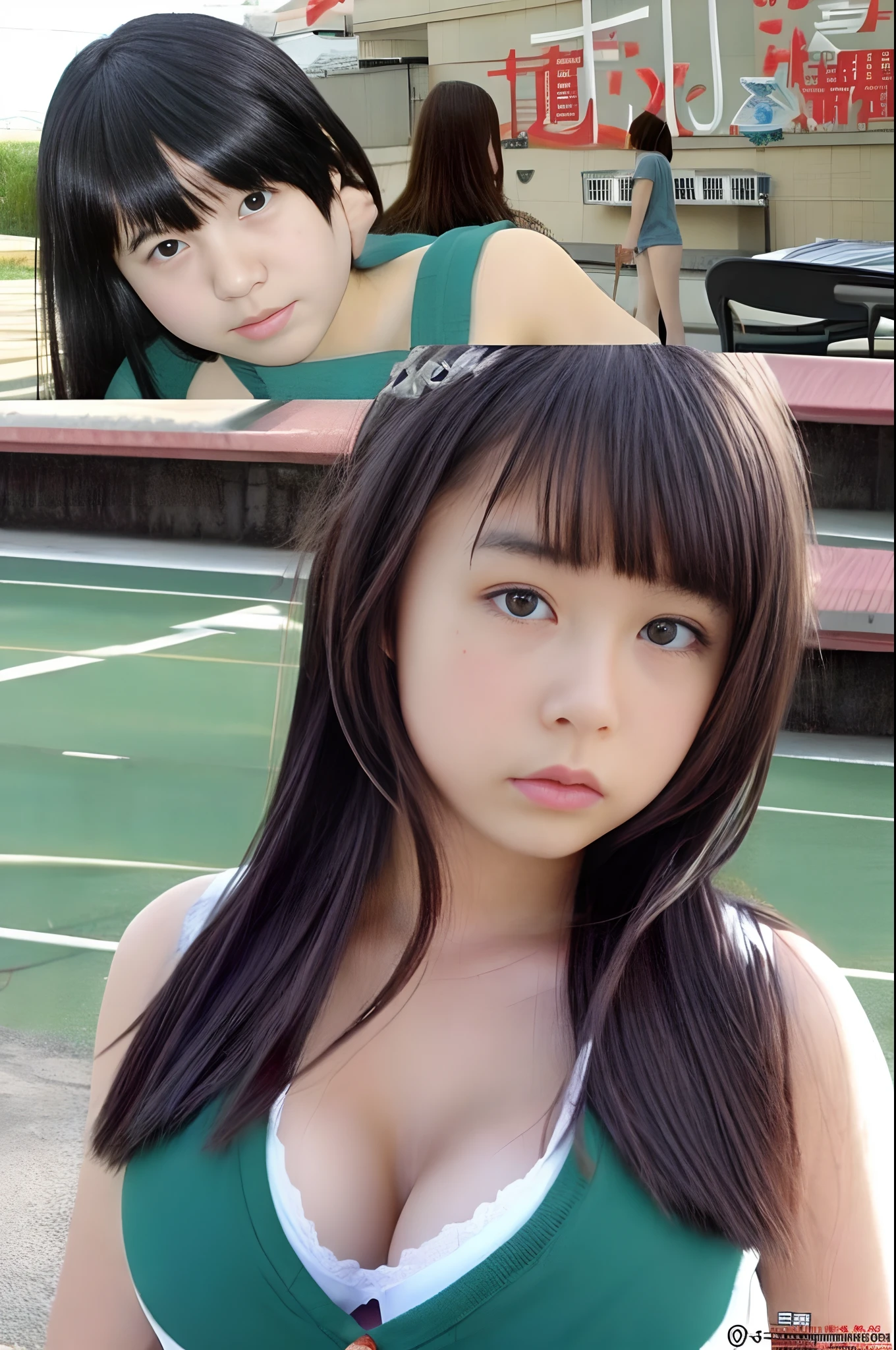 Chest chiller、a junior high school student、huge tit、A Japanese Lady、bobhair、Beautiful fece
