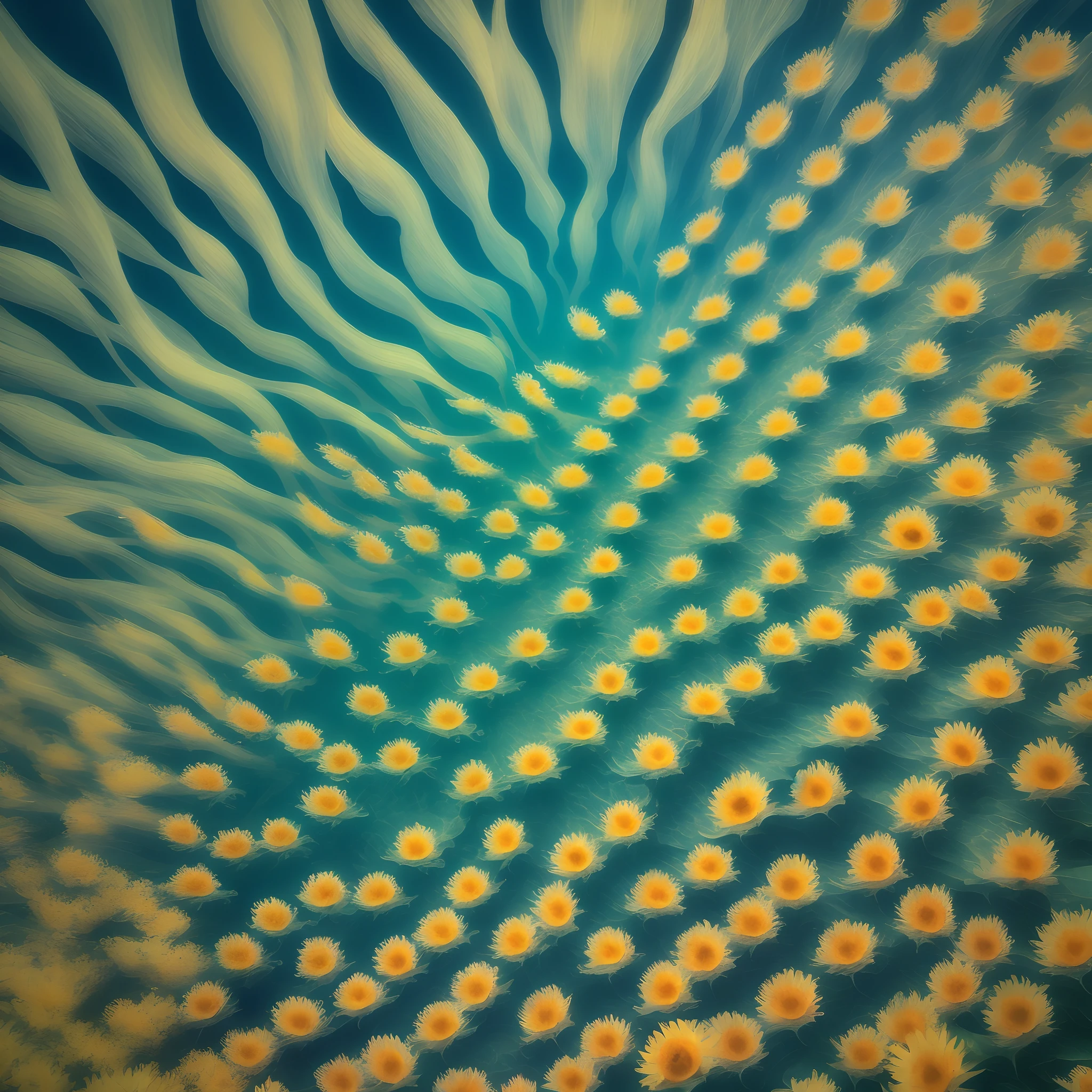 Sunflower sea star that is camouflaged like a sea anemone