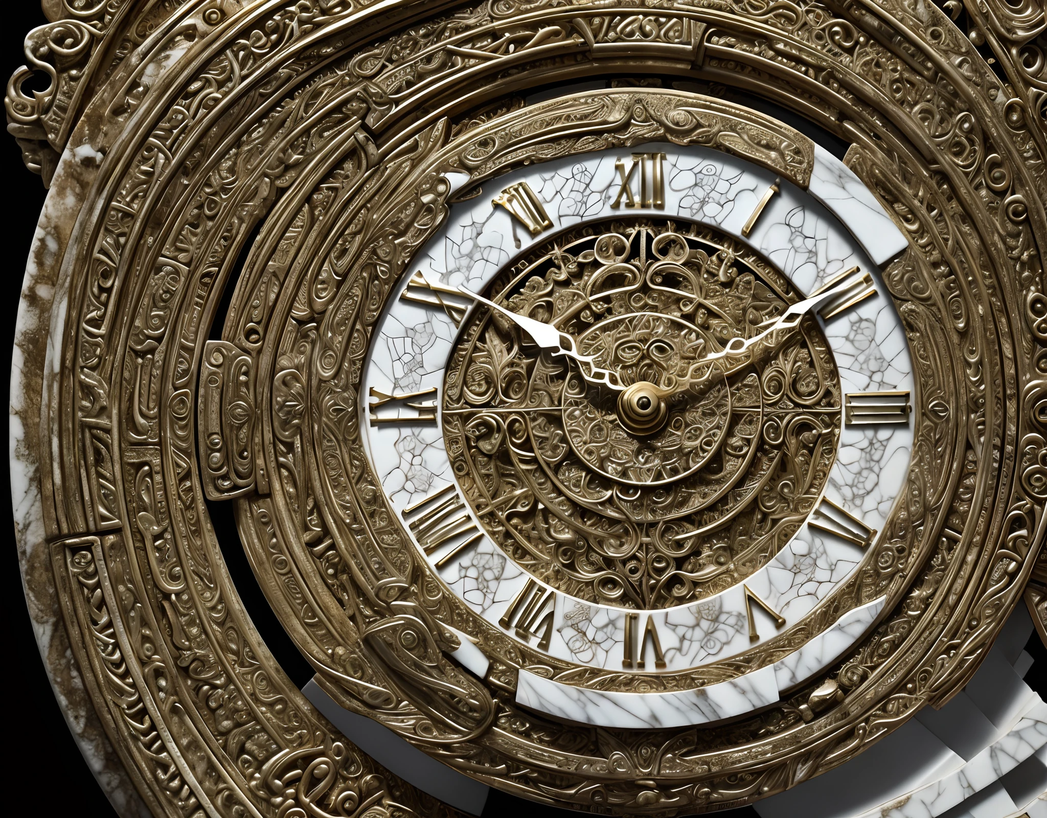 A realistic full-body Greek white marble clock,Ancient chronometric mechanism, delicate craftsmanship , Rare and precious, Intricate intricacies and details are realistic, A cinematic scene, 超詳細, Ultra photo realsisim, Bright lights, 8 K