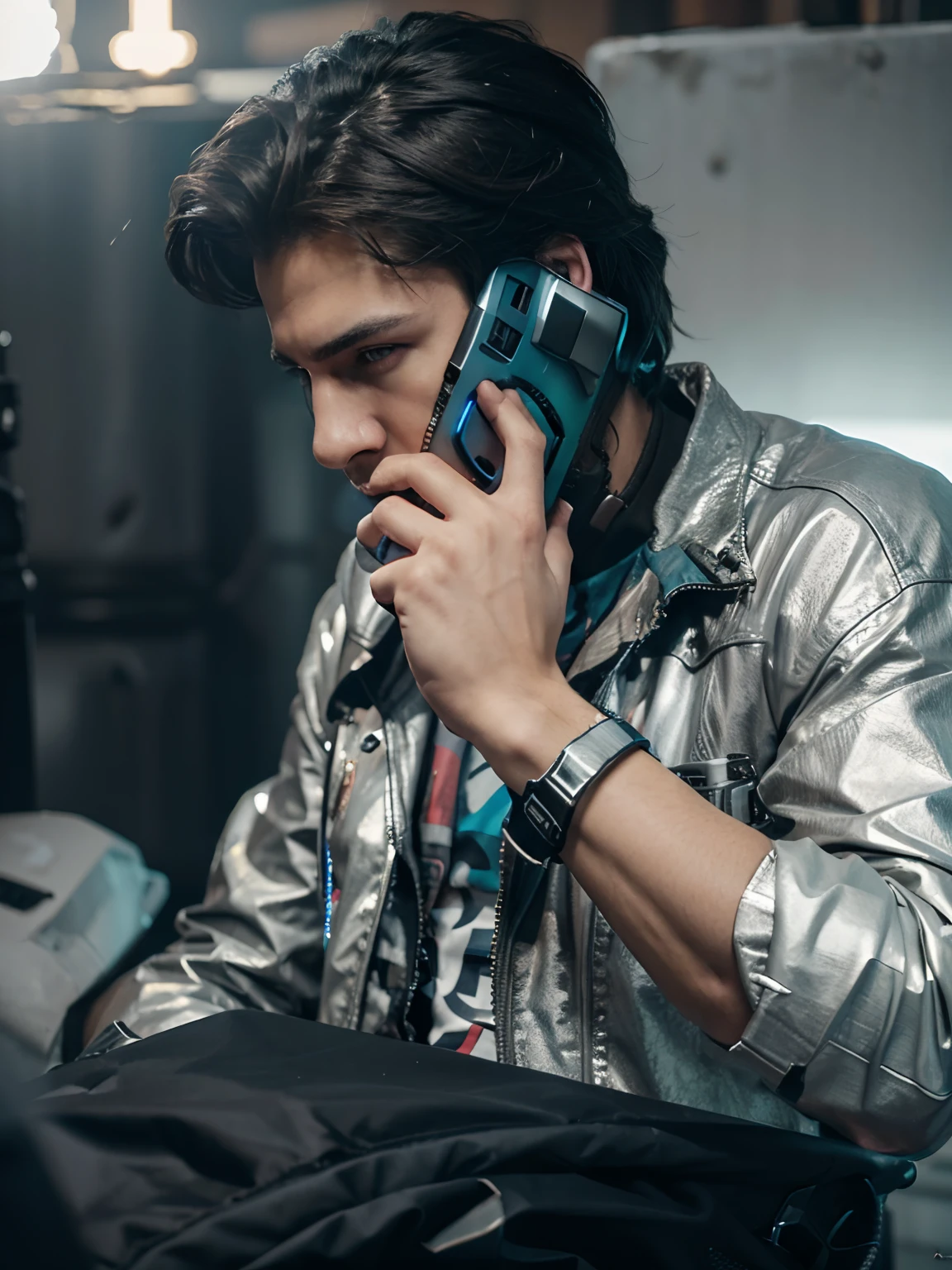 Change background cyberpunk Handsome boy realistic face, 8k, ultra, realistic