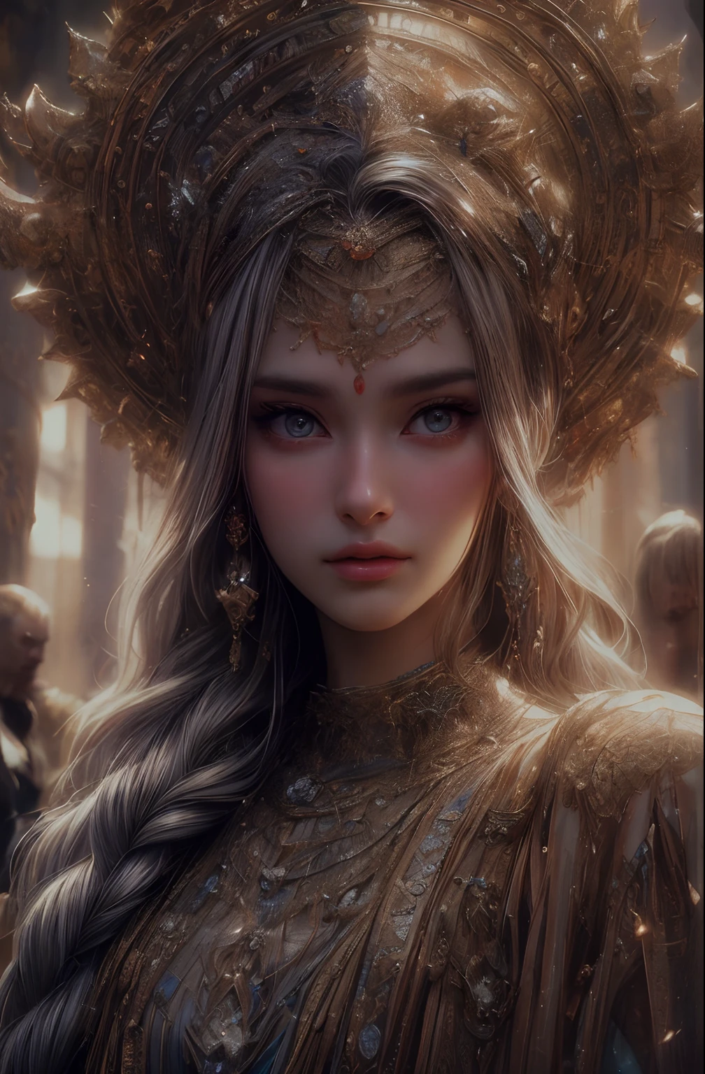 masterpiece, top quality, 8K, real person, realistic, very dense CG, shiny skin, fully focused, heaven, divine glory, radiant, angel, blessing, happiness,