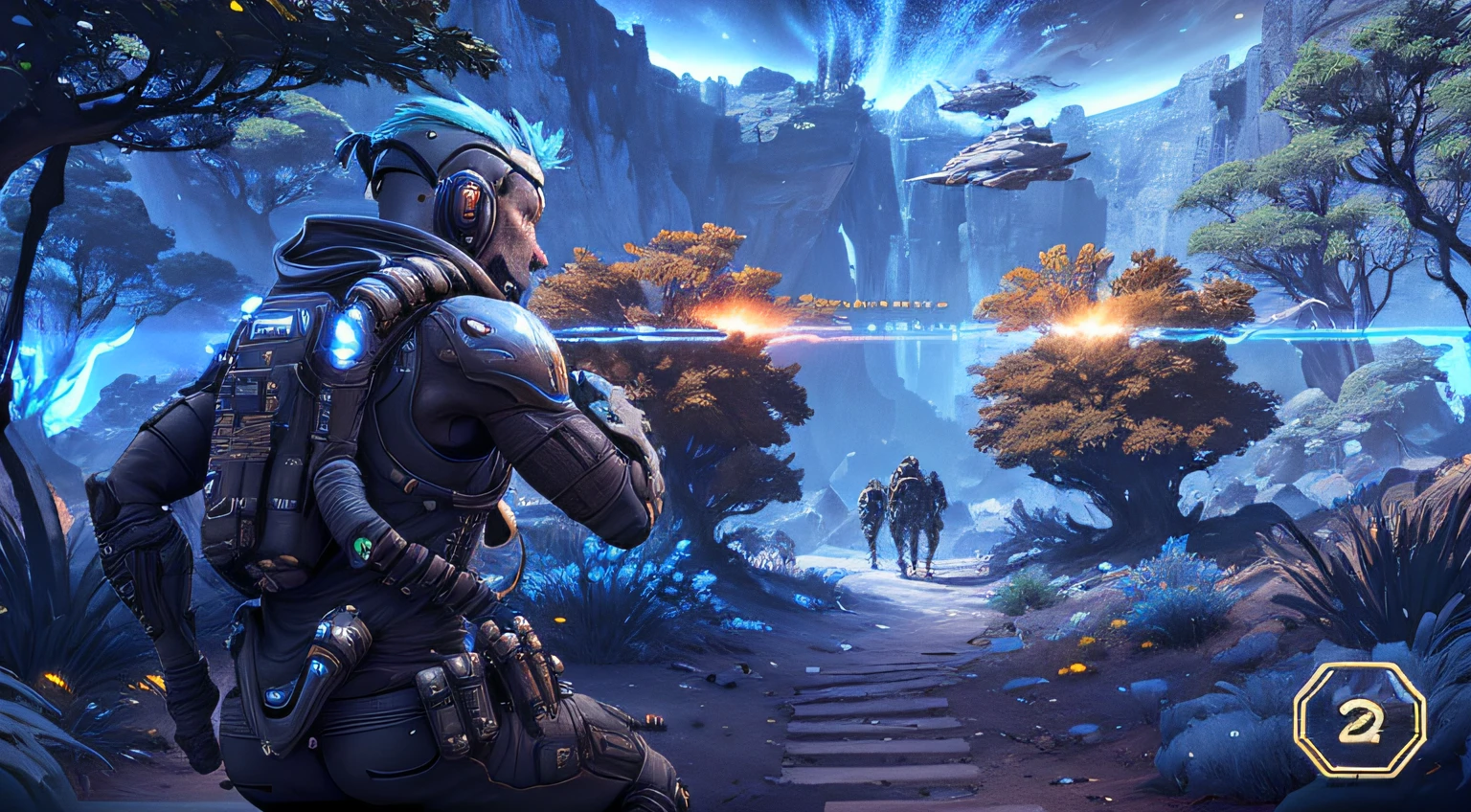 arafed image of a group of people in a sci - fi environment, fps game concept art, gameplay still, action scene screenshot, video game screenshot, gameplay footage, fps shooter game, 2020 video game screenshot, screenshot from game, cinematic action shot, hd 4k game screenshot, videogame screenshot, greg beeple, screenshot from the game