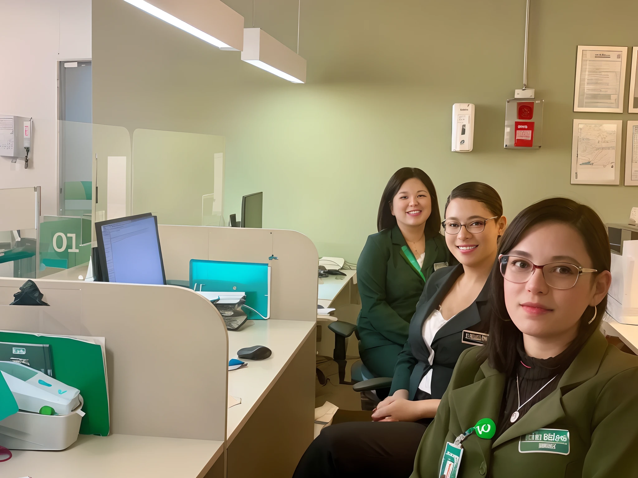 group of people working in an office