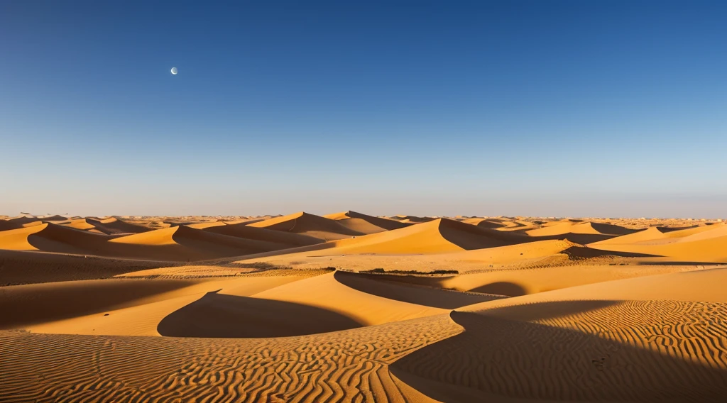 A landscape in Arabia reminiscent of the tales of the Arabian Nights, (best quality, Altas, master part:1.2) ultra-detalhado, (Realistic:1.37) breath-taking sunset, Golden sand dunes that stretch as far as the eye can see, camelos vagando graciosamente pelo vasto deserto, Mystical oasis with palm trees providing shade and tranquility, Ancient Arabic architecture with intricate patterns and domes, Vibrant market with colorful spices and exotic treasures, A magic carpet flying across the sky full of stars, Passionate belly dancers enchanting the audience, o cheiro de oud e incenso enchendo o ar, luz de velas quente iluminando a noite, creating a sense of enchantment and mystery.