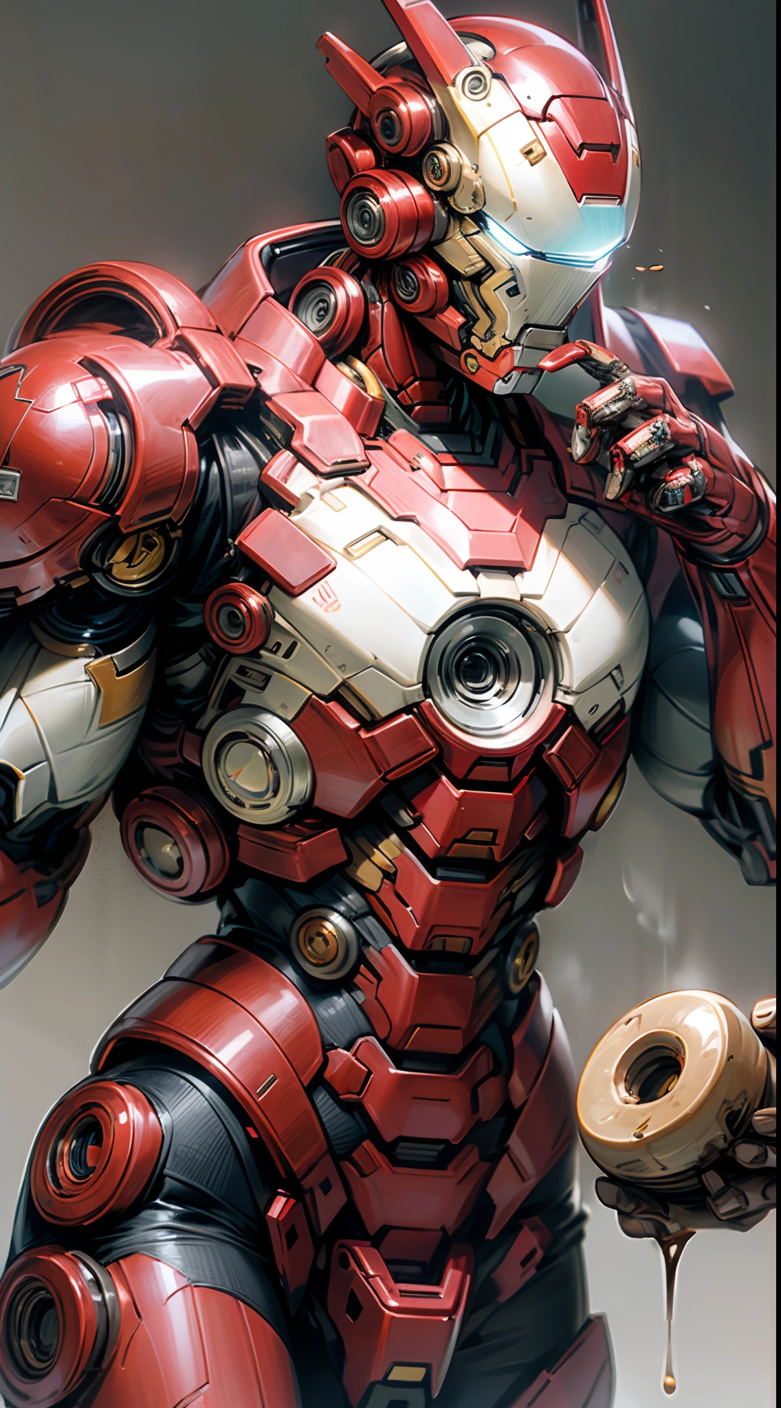 Iron Man Eating Dunkin Donuts With Coffee on hole Big donus, iron-man, superheroes, HD wallpaper --auto --s2