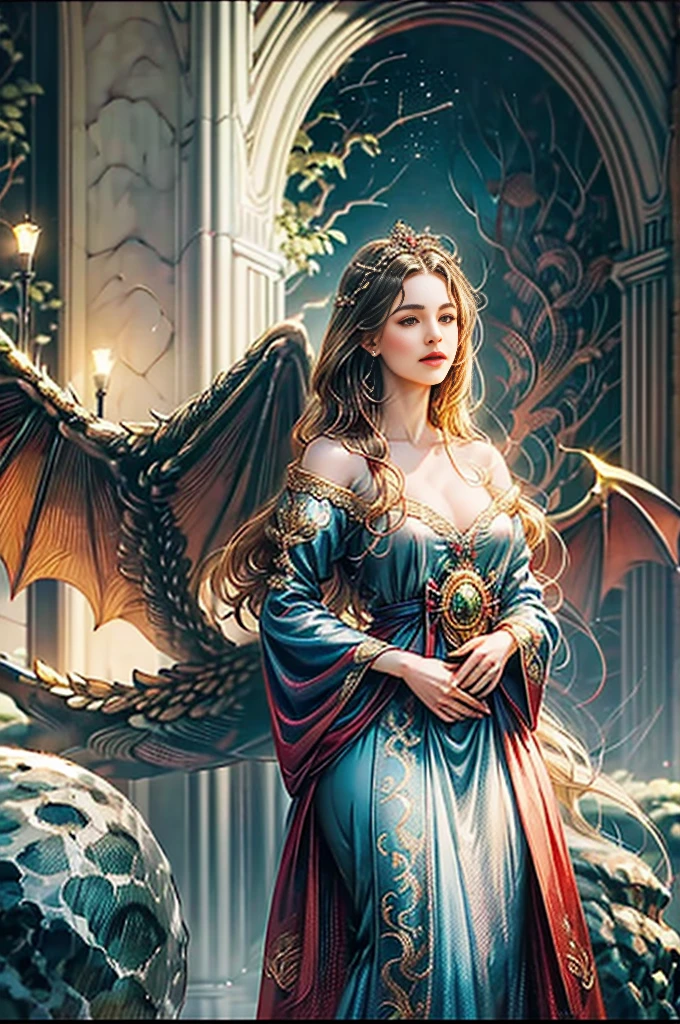 An 8K high-definition portrait of a beautiful ((woman with dragon)), Deusa afrodite, uma deusa de beleza fenomenal, a mais bela das mulheres, mulher iraniana de extrema beleza,((tiro de todo o corpo)),(( com longos cabelos cacheados)), ((vestido longo vermelho e preto e detalhes em dourado )), (( with dragon), mulher com magia cigana, ((uma bela cigana de cabelos cacheados, libidinosa)), In the background full moon and sky with Milky Way, era vitoriana, uma Rainha bela e jovem, filmic grain, Ilford HP5, 80mmDeusa do Mar, Deusa do Oceano, Luthien, arte de deusa, Deusa da mitologia grega, Deusa da Lua, Deusa do amor e da paz, deusa bonito, Mitologia do Deusa da Terra, Um retrato impressionante de um deusa, Frank Kelly Freas, Estilo Karol Bak, ((beautiful face)), Ultra Definition, melhor qualidade, 32k ultra | | | | | | | | | | | | | | | | | | | | | | | | | | | | | | | | | | | | | | | | | | | | | | | | | | | | | | | | | | | | | | | | | | | | | | | | | | | | | | | | | | | | | |, Ultra HD | | | | | | | | | | | | | | | | | | | | | | | | | | | | | | | | | | | | | | | | | | | | | | | | | | | | | | | | | | | | | | | | | | | | | | | | | | | | | | | | | | | | | | | | | | | | | | | | | | | | | | | | | | | | |