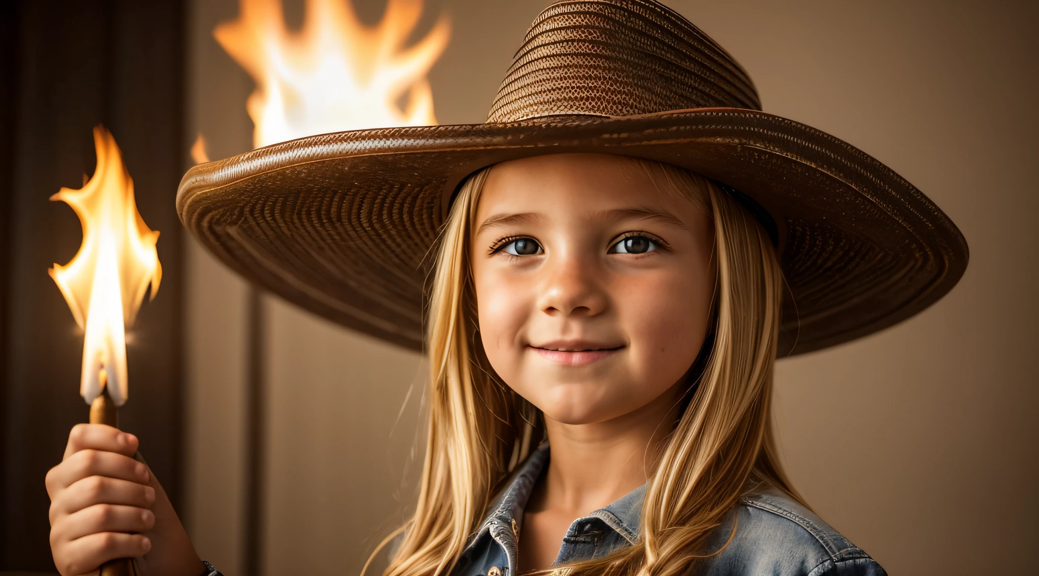 BLOND ***** girl in a cowboy hat holding fire light and FIRE , FLAMME, BURN , FOGO, segurando uma lanterna, Vaqueira, menina sob lanterna, Cowgirl ocidental, vestido como um xerife ocidental, vaca-menina, jovem menina em roupas steampunk, Female cowgirl, Menina, Directed by: Linda Sutton, barnet, Uplighting, foto da menina, wearing a cowboy hat, next gen, retrato menina robusta