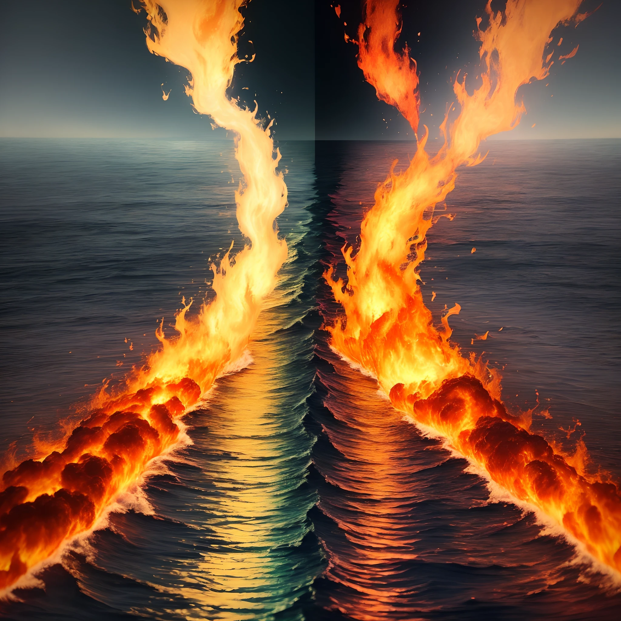 Fire and water are mutually reinforcing