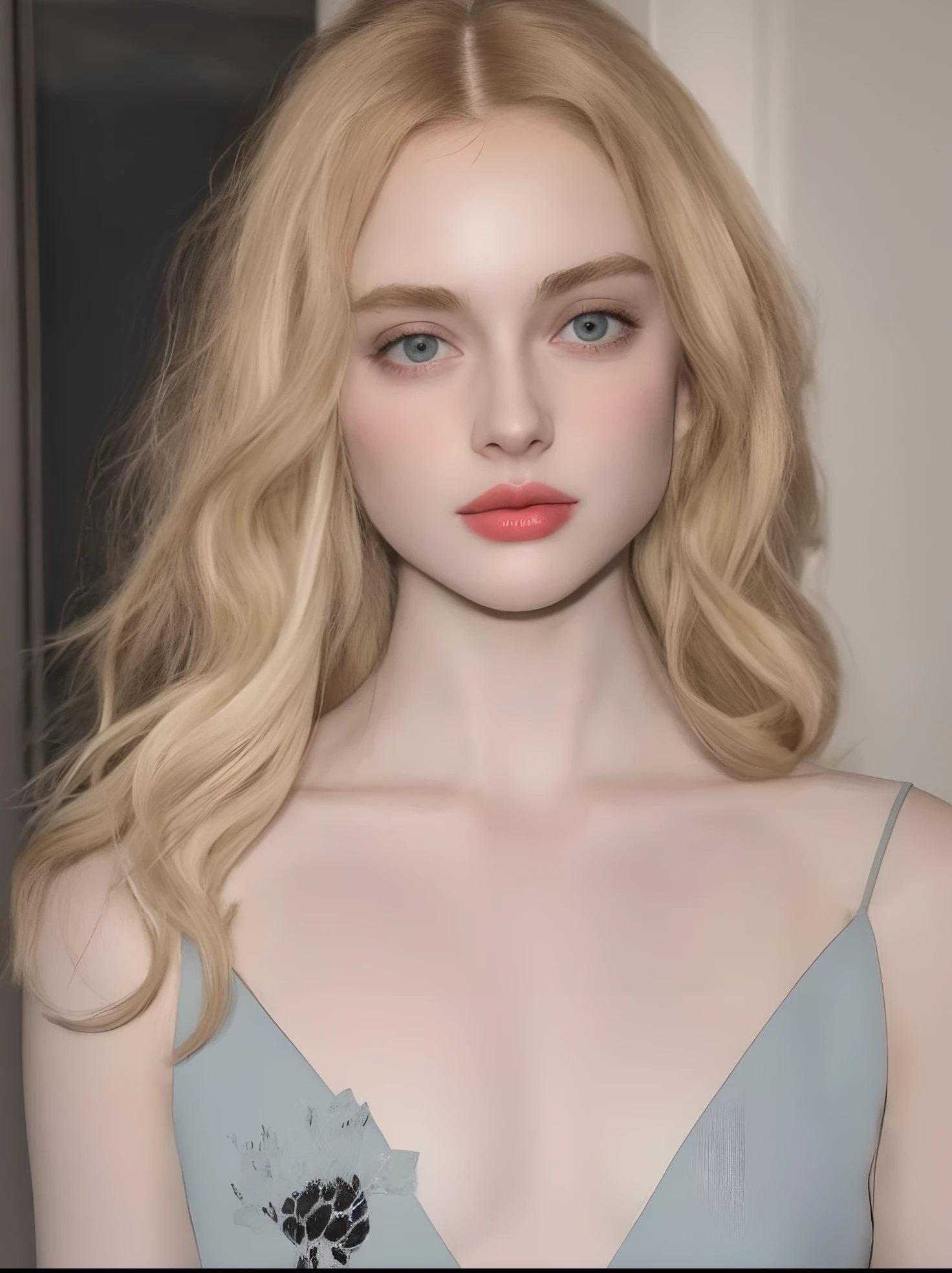 uma mulher com longos cabelos loiros e olhos azuis usando um vestido, pale fair skin!!, pale skin curly blond hair, ivory pale skin, natural soft pale skin, pale glowing skin, with pale skin, soft flawless pale skin, soft pale golden skin, porcelain pale skin, pale ivory skin, pale fair skin, pale beautiful skin, pale skin!, very pale skin