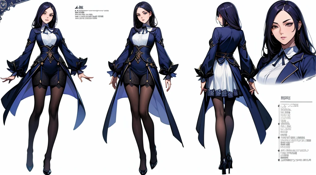 ((Masterpiece, Highest quality)), Detailed face, CharacterDesignSheet, full bodyesbian, Full of details, Multiple poses and expressions, Highly detailed, Depth, Many parts,Beautiful assassin girl,Night clothes,estilo fantasia,lacepantyhose,Extremely beautiful,High Balance, Natural light,