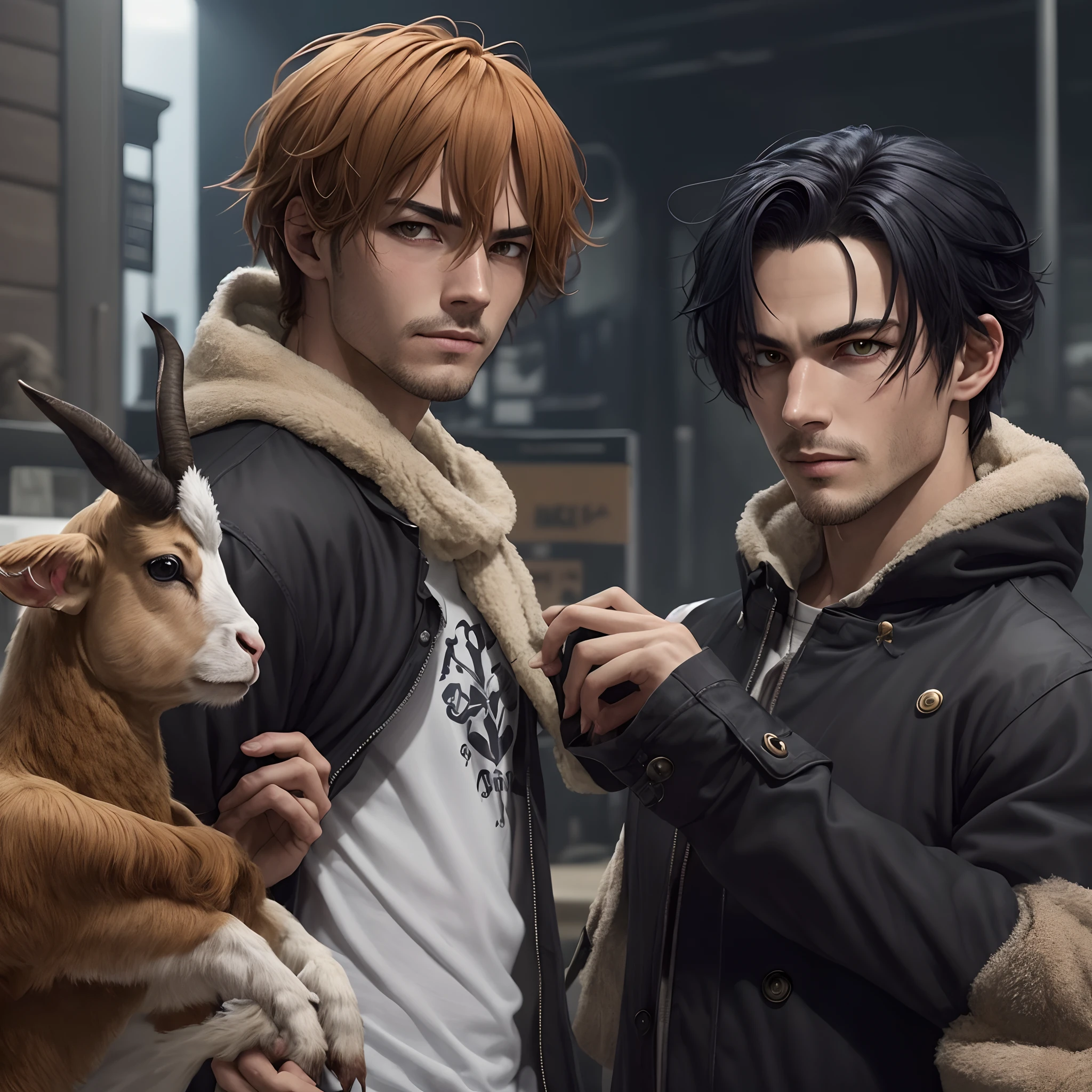 Personnage masculin âgé de 25ans de couleur de peau ???? dans l’anime l’attaque des titans saison 4 avec les cheveux long et noir les yeux marron et très plisser et un petit bouc avec comme décor shiganshina