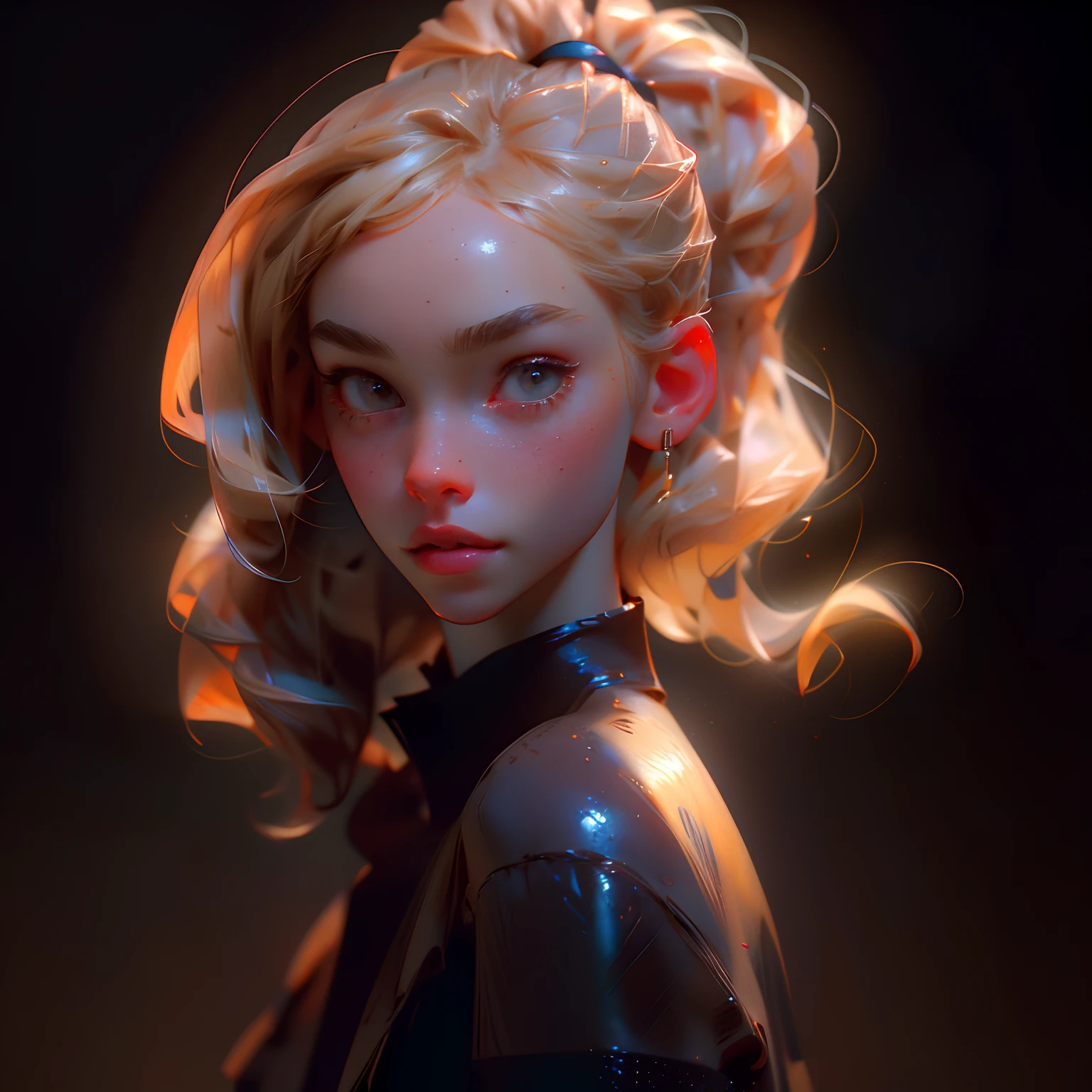 (best quality,4k,highres,masterpiece:1.2),ultra-detailed,(realistic,photorealistic,photo-realistic:1.37),black background, solo, simple background, 1girl, beautiful detailed eyes, beautiful detailed lips, extremely detailed eyes and face, blonde hair, ponytail, brown hair, twintails, short hair, long hair, shirt, no humans, parody.